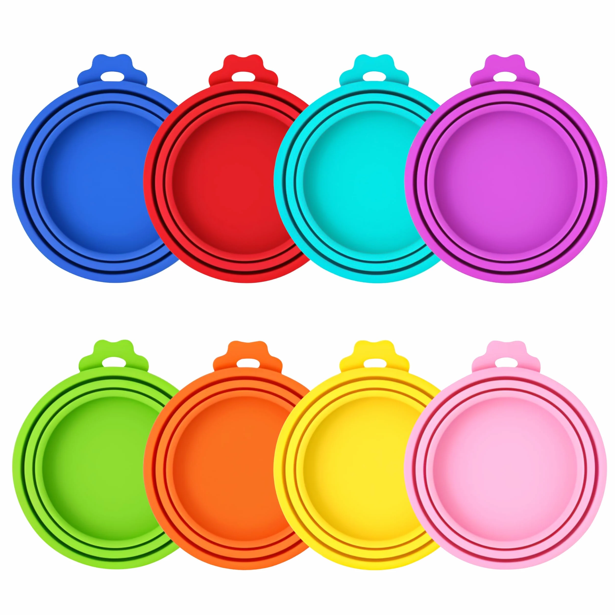 Couvercles Conserve Silicone Réutilisables 3 Tailles Standard 8 Pièces 8 Couleurs