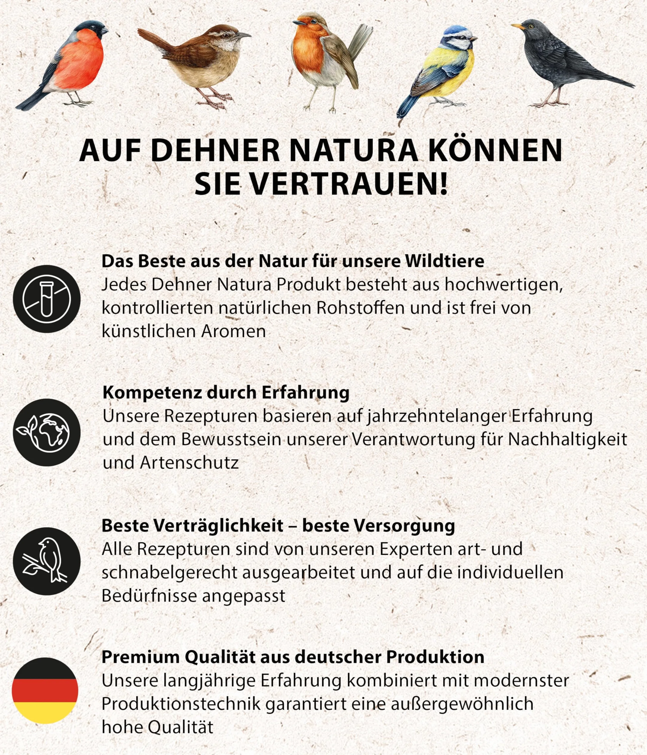 Dehner Natura Premium Nourriture pour Oiseaux Sauvages, Nourriture pour oisillons, 100 g