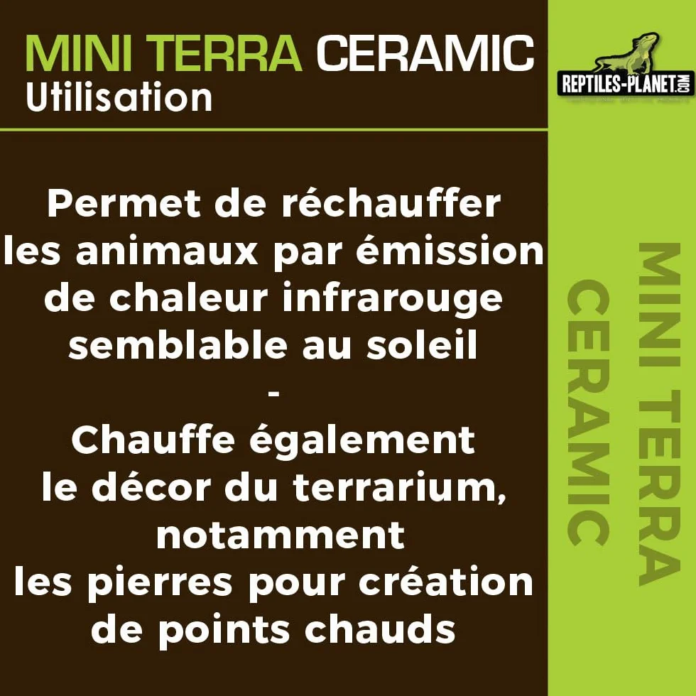Ampoule Chauffante pour Reptiles Reptiles Planet Mini Terra Ceramic 20 W