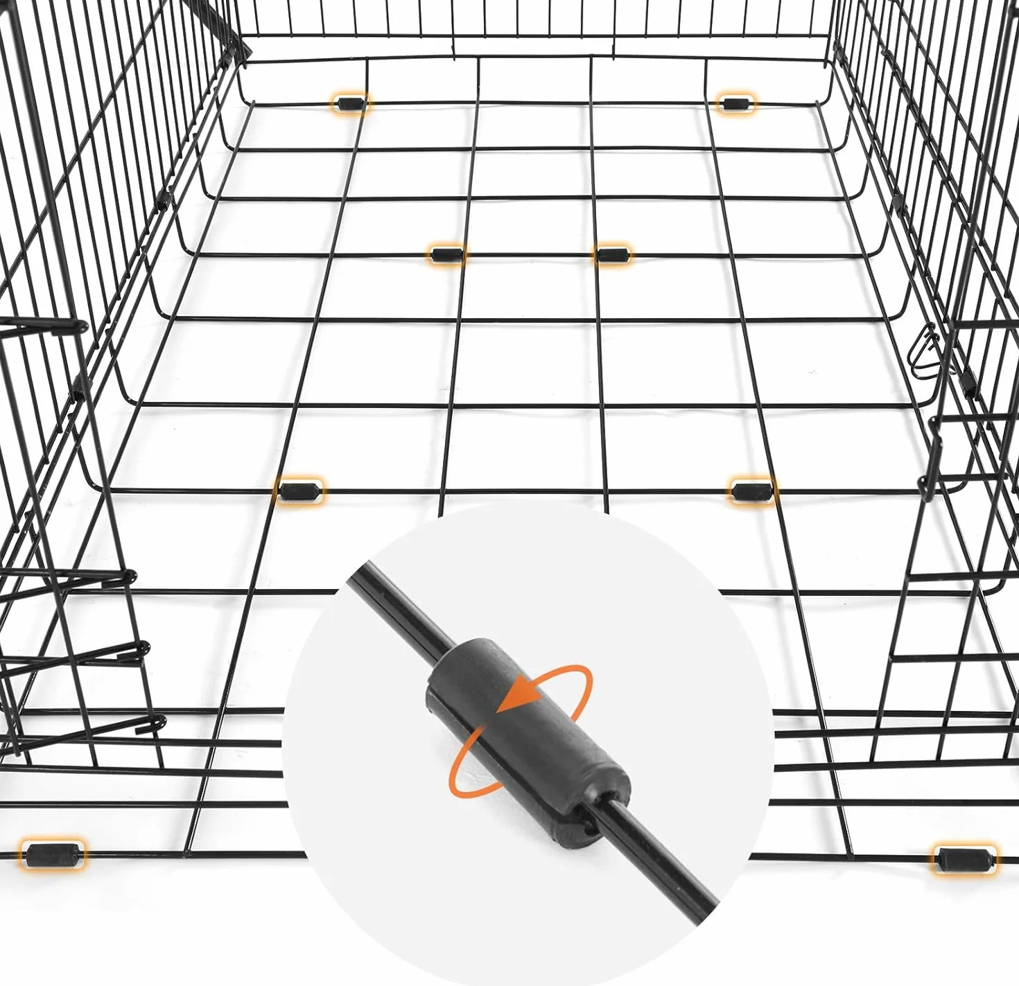 Feandrea Cage pour Chien 92,5 x 57,5 x 64 cm Noir PPD36BK
