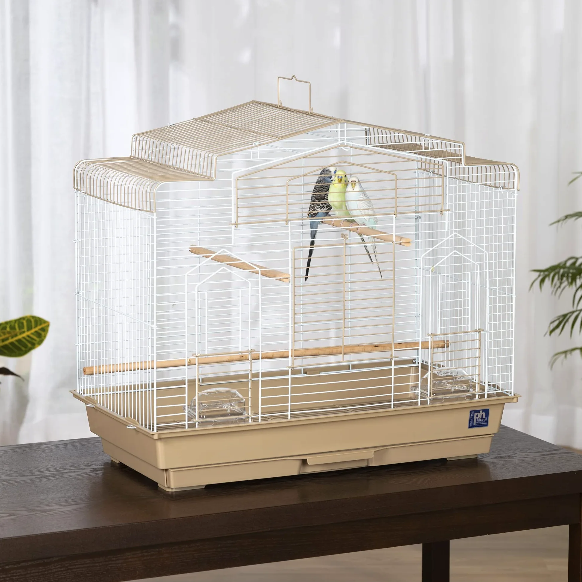 PREVUE PET PRODUCTS Cage à Oiseaux Style Grange Marron/Blanc SP50051