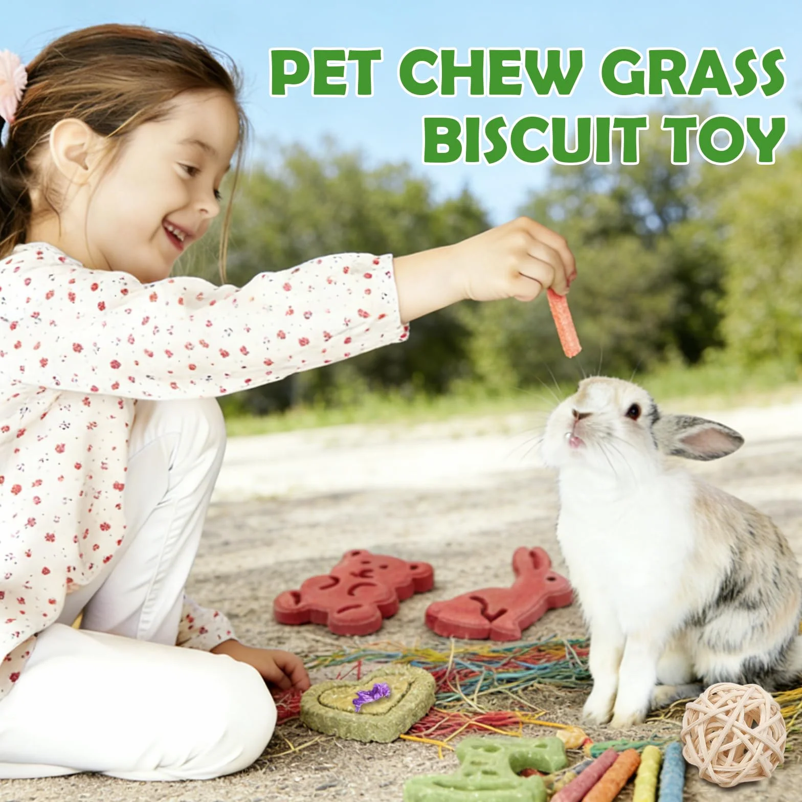 Lot de 42 Jouets pour Lapin, Hamster, Cochon d'Inde et Chinchilla, Bâtonnets de Foin de Timothée en Bois de Pomme