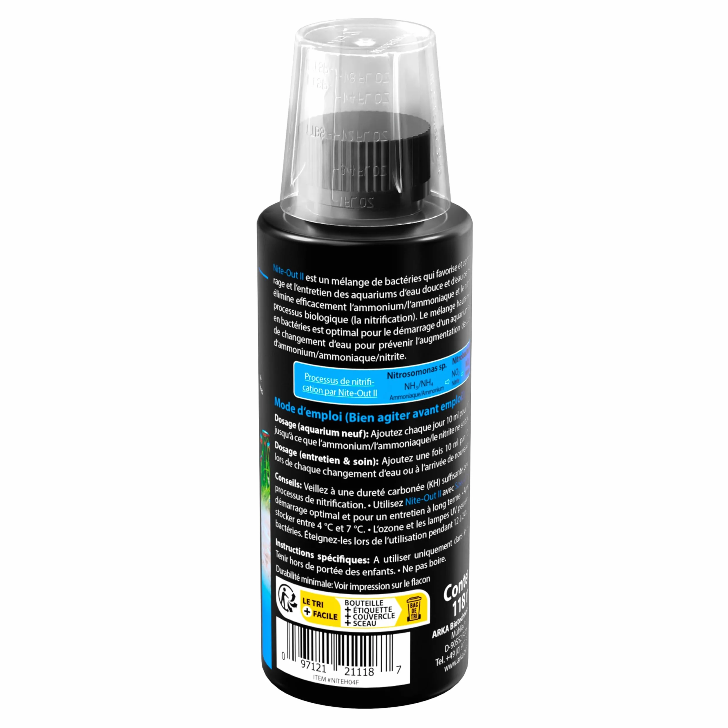 ARKA Bactéries de démarrage Aquarium 118 ML