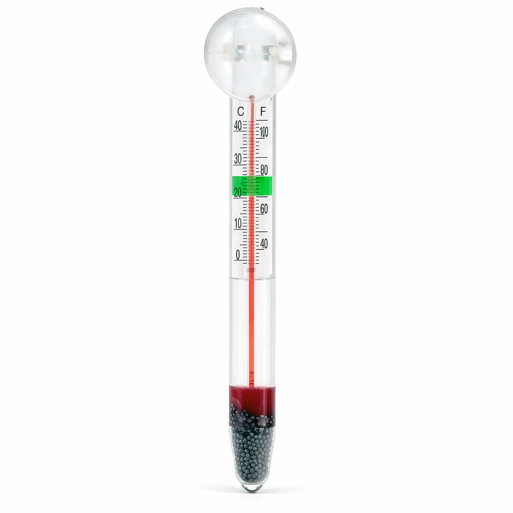 SunSun WDJ-02 Thermomètre flottant en verre pour aquarium avec ventouse