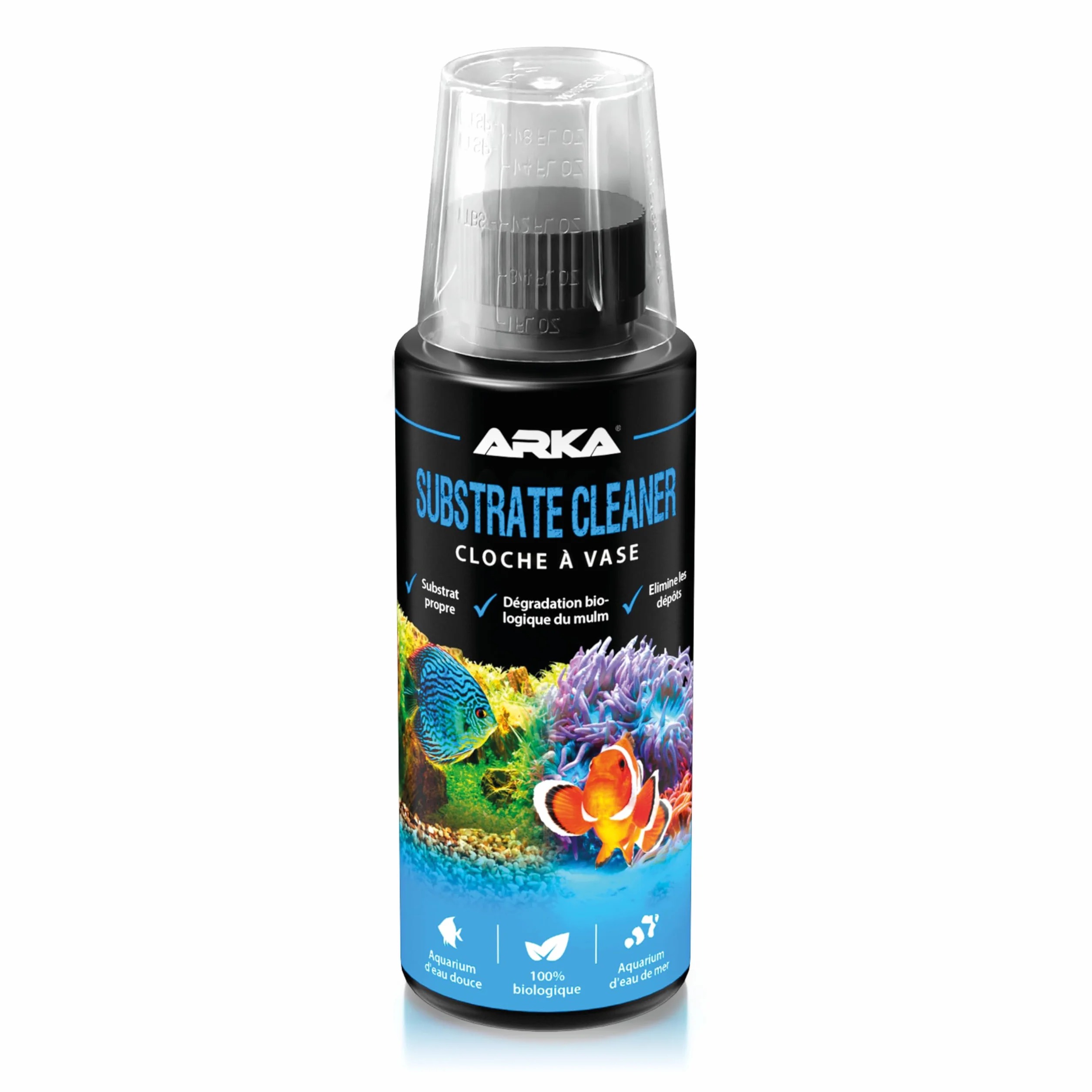MICROBE-LIFT Substrate Cleaner – Bactéries Actives pour Éliminer Vase et Saleté dans Aquarium Eau Douce et Eau de Mer