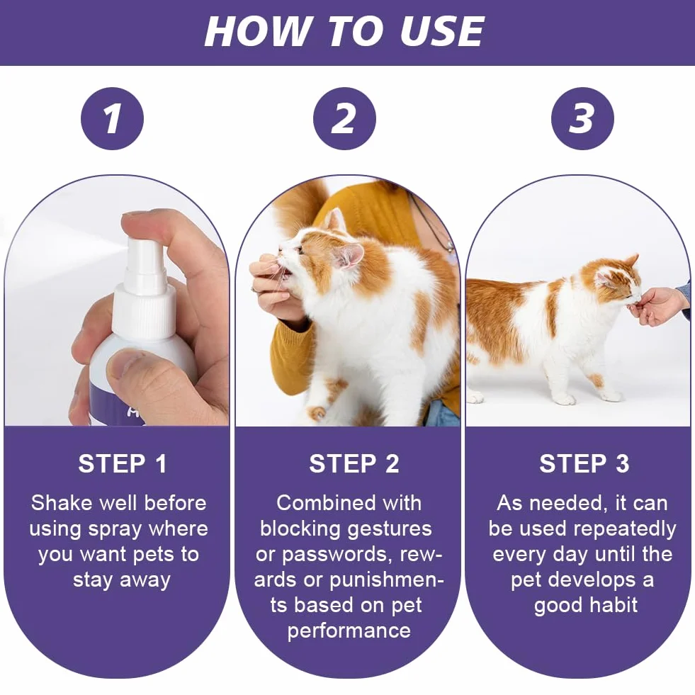 Spray Répulsif pour Chat Anti-Griffage 200ml Aomig