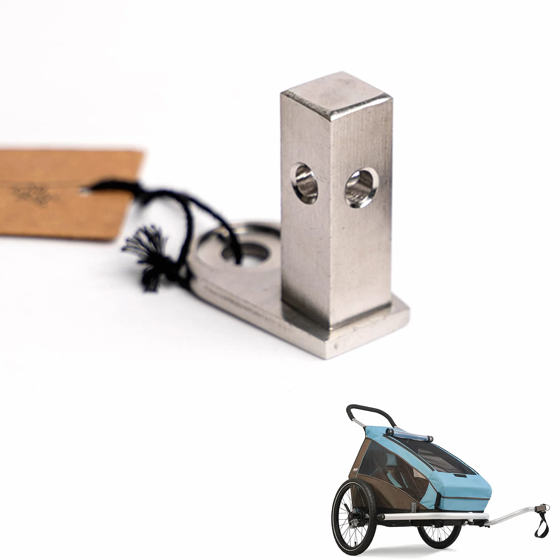 Croozer moin minis Adaptateur pour remorque de vélo 2015 Poignée d'essieu carré universel acier inoxydable