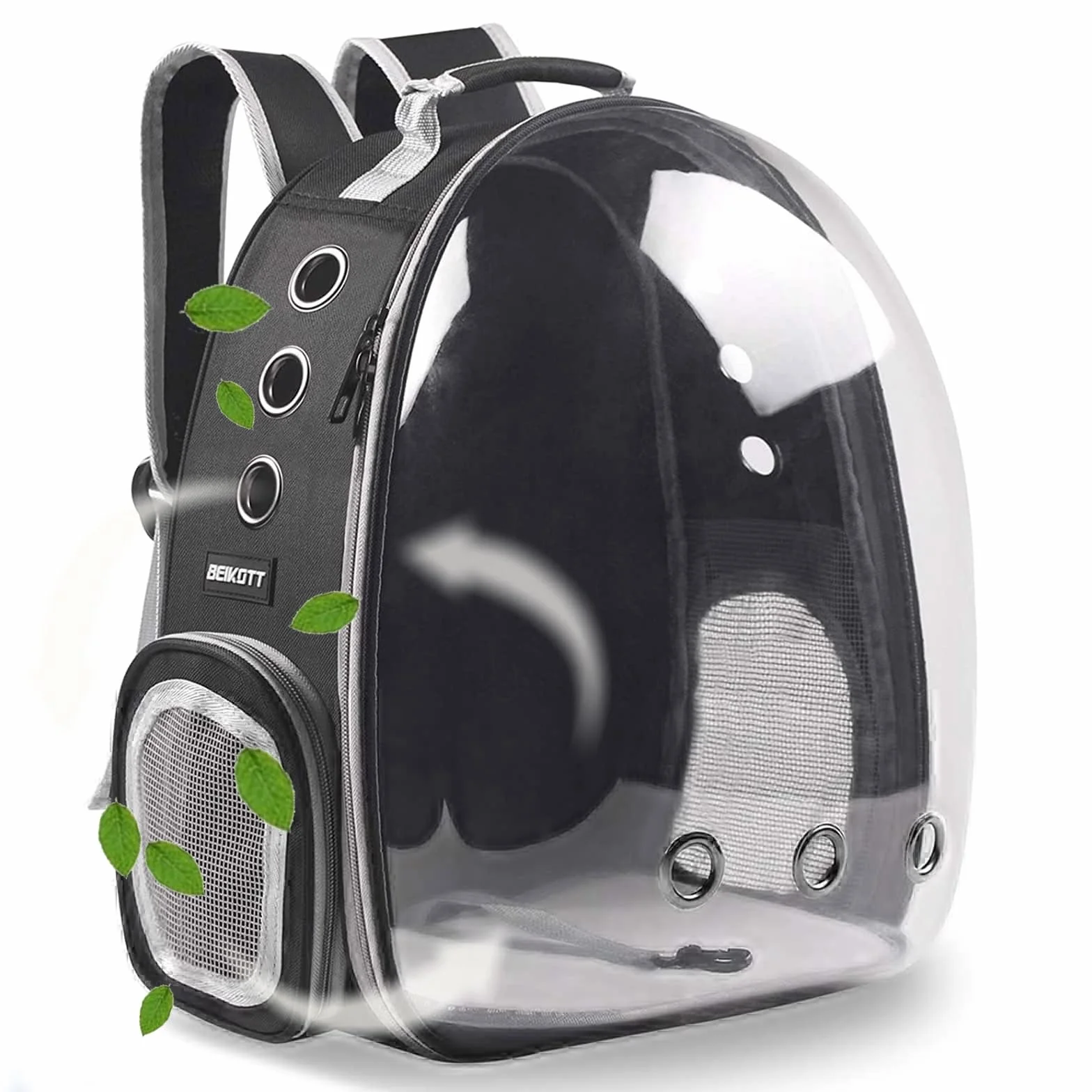 Sac à Dos de Transport pour Chat Chien approuvé par Les compagnies aériennes Capsule Transparente ventilé Voyage