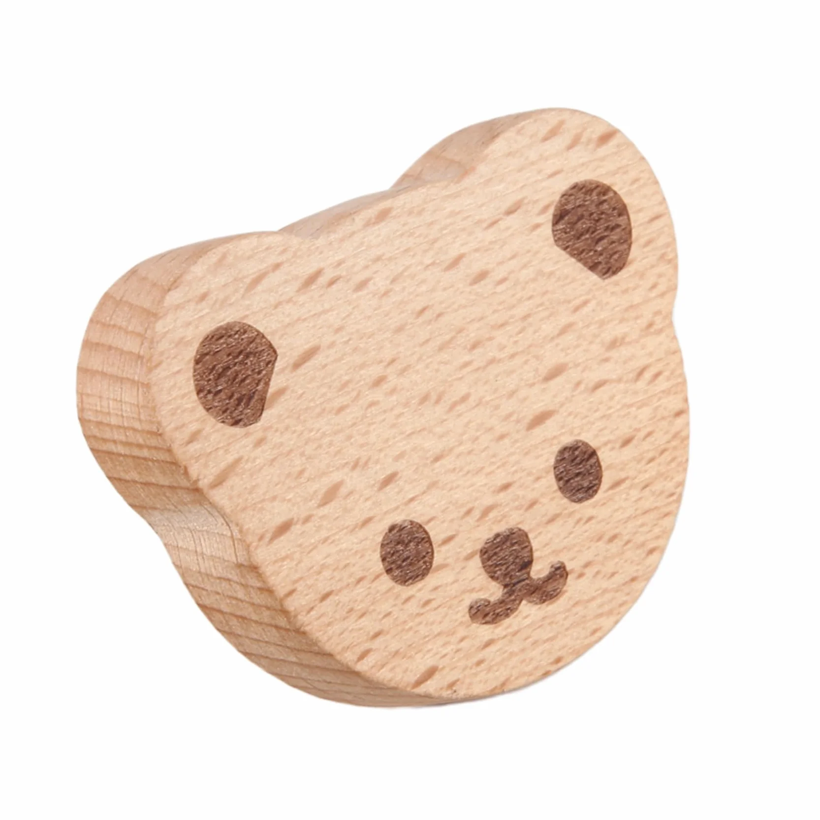 Boutons de tiroir en bois en forme d'ours pour enfants commode cuisine