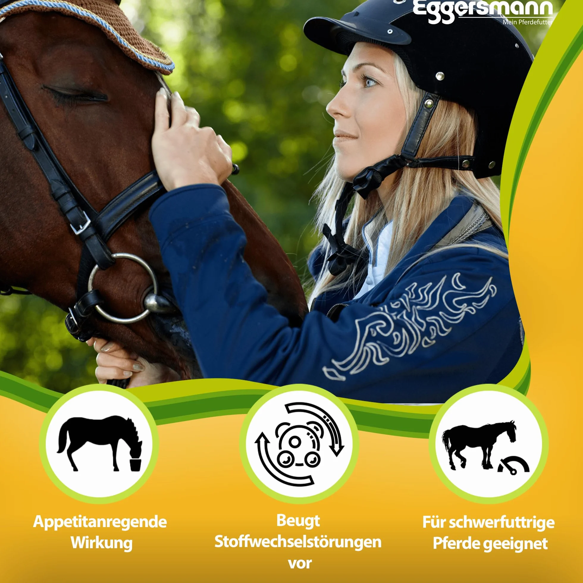Eggersmann Mein Pferdefutter EMH Mash 15 kg Complément Alimentaire Chevaux Digestion Acides Gras