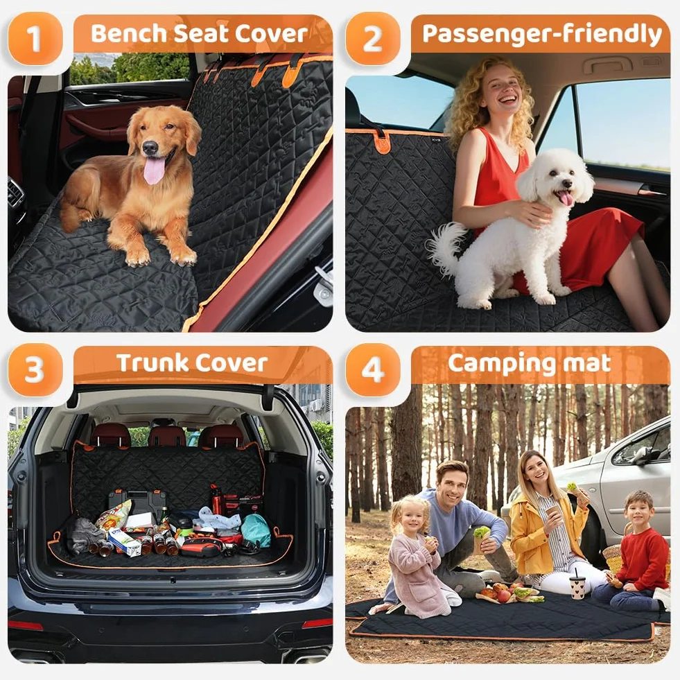 KYG Housse Siège Voiture Chien Protection Imperméable Taille Universelle 132 x 58 x 46 CM