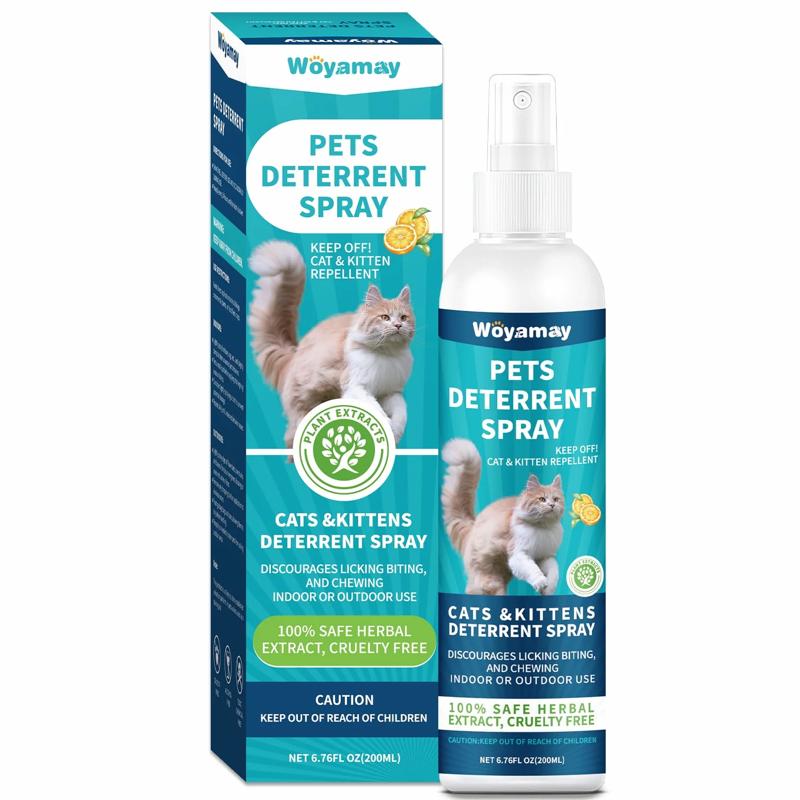 Spray Répulsif pour Chat, Anti Griffure, Intérieur et Extérieur, 200ml