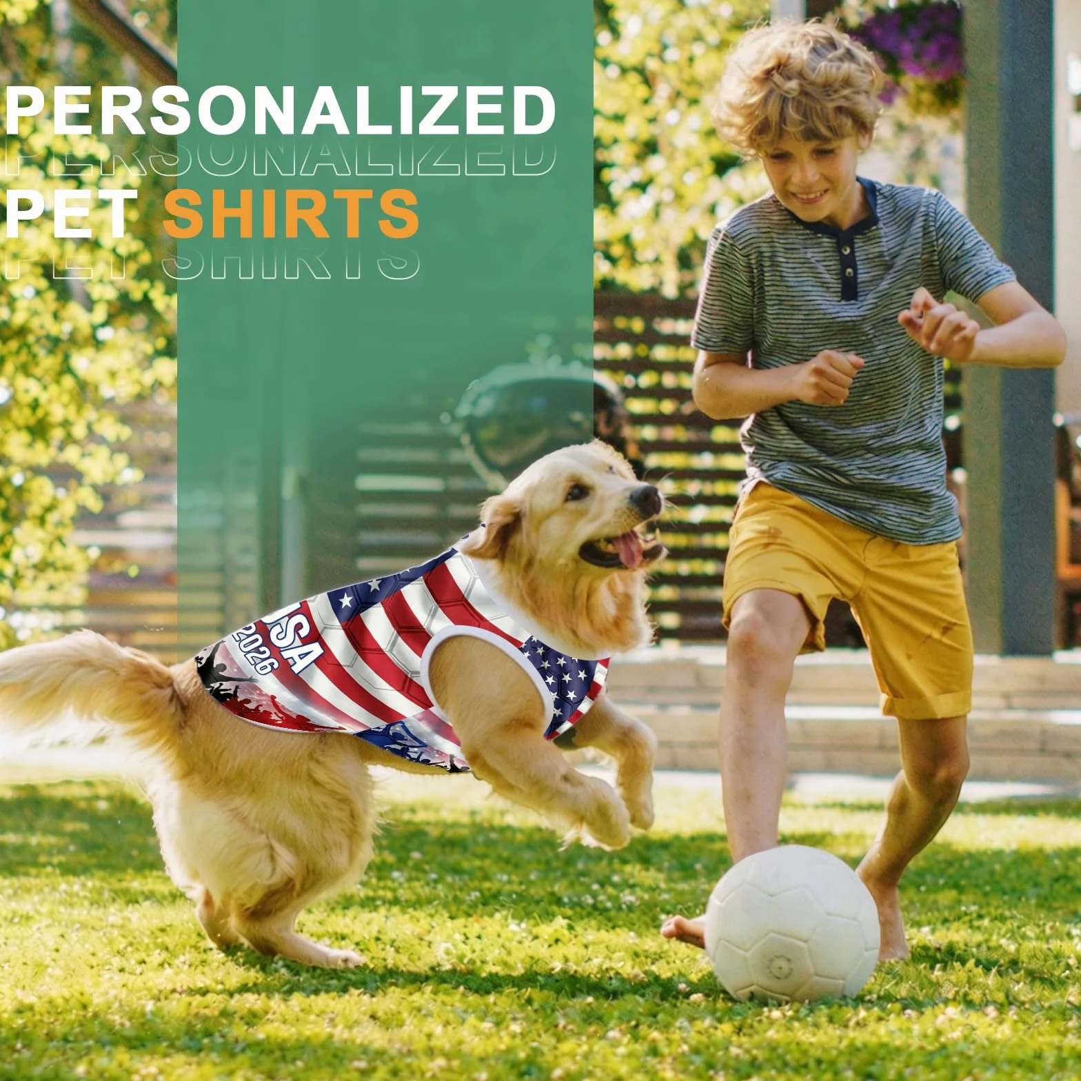 Maillot de Foot sans Manches Personnalisé pour Chien, avec Nom et Numéro, Vêtement de Sport pour Petit Moyen Grand Chien, Tenue Supporter Coupe du Monde 2026 (Style A)
