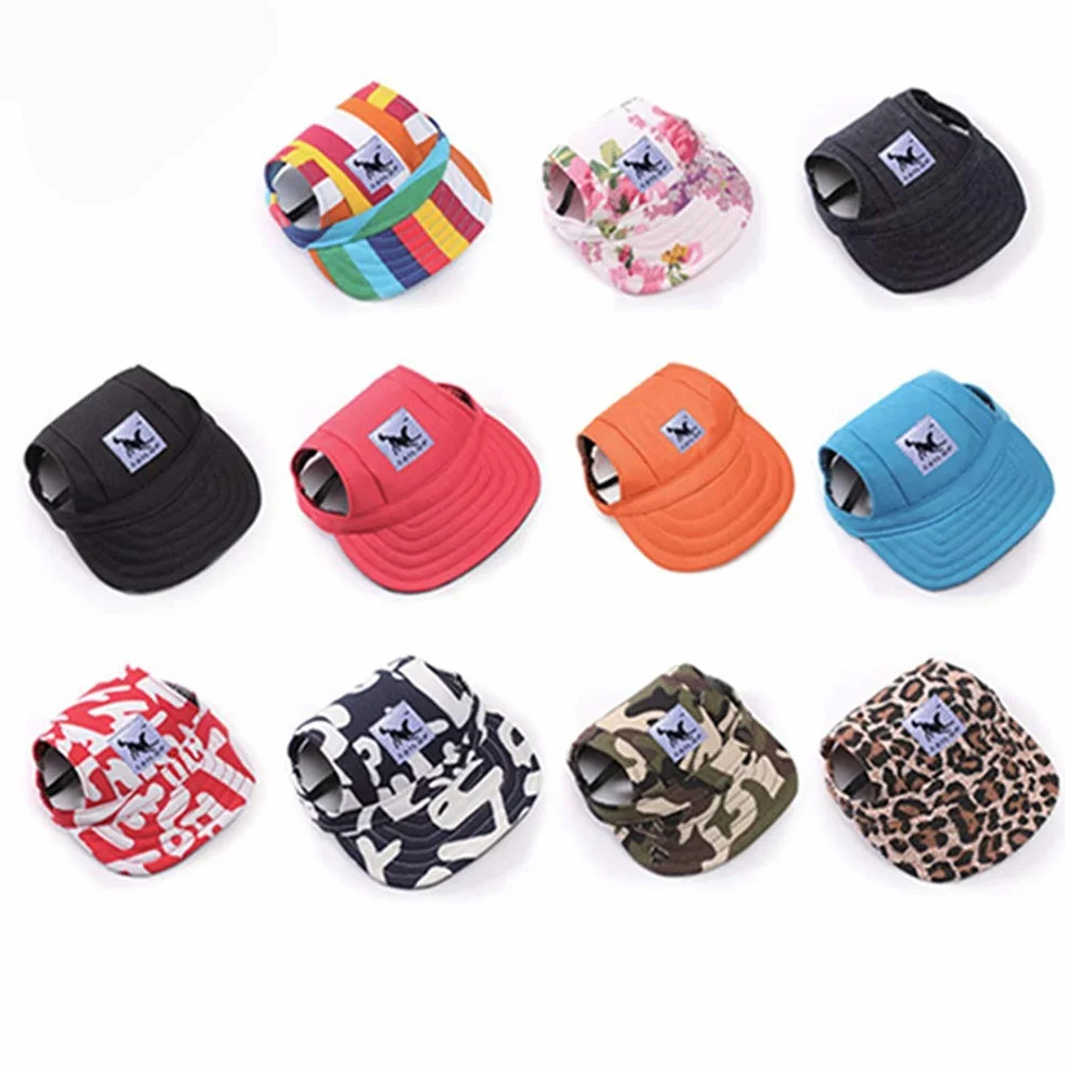 Bonnet de baseball réglable Sunbonnet - Protection solaire - Pour chiens de petite taille et moyenne et grande taille M bleu foncé