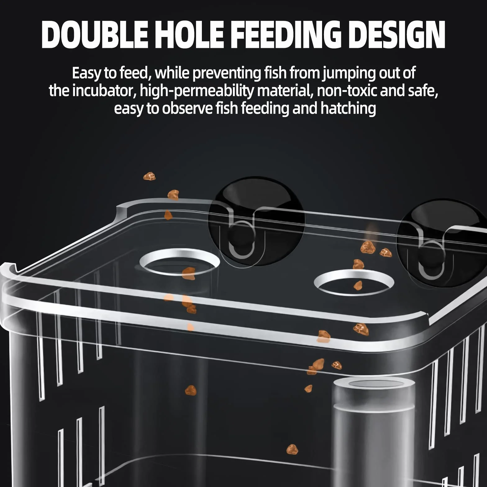 Boîte d'élevage pour Aquarium avec Compartiment Isolant, Accessoires pour Petits Poissons Taille S