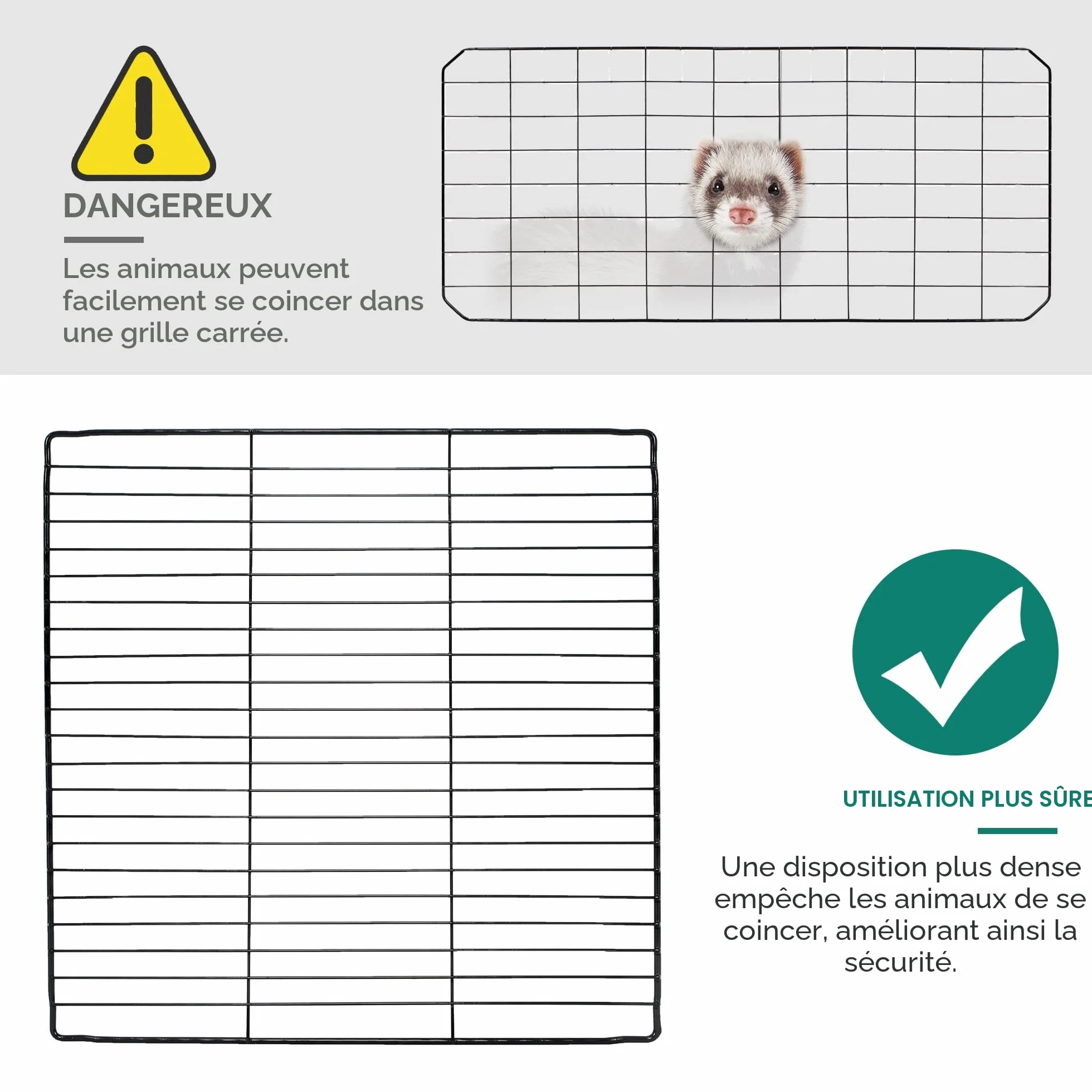 YITAHOME Cage pour Chat Extérieur/Intérieur, Enclos 3 Niveaux avec Hamac Extra Large, Fil Métallique Dense pour 1-2 Chats, Noir