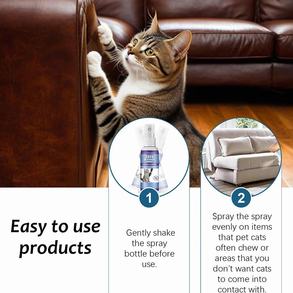 Spray Anti-griffure pour Chat, Spray éducateur pour Chatons, 100 ML