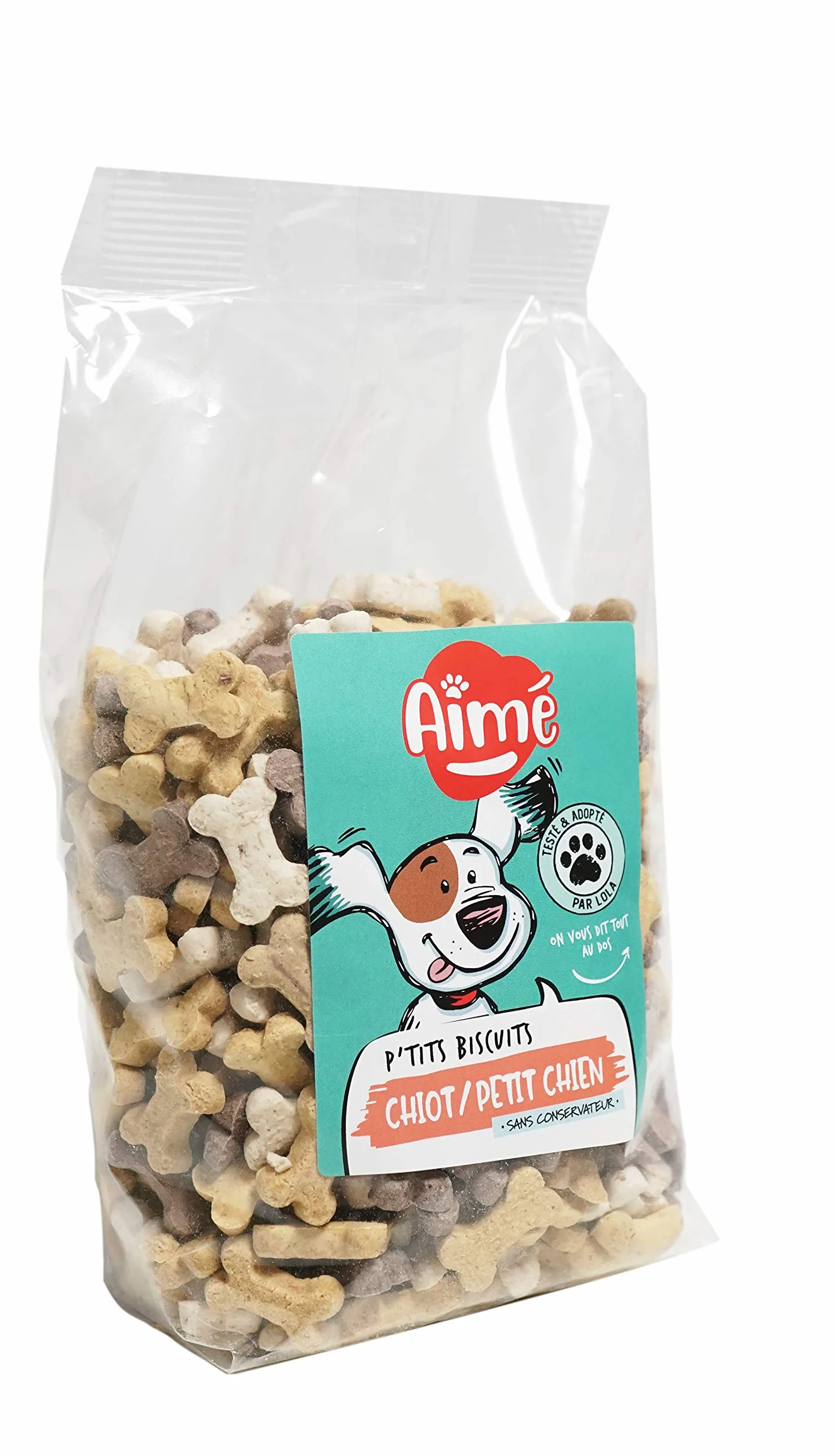 Aimé Biscuits Petits Os 500g Nourriture Calcium pour Chiot et Petit Chien Friandises Sans Conservateurs