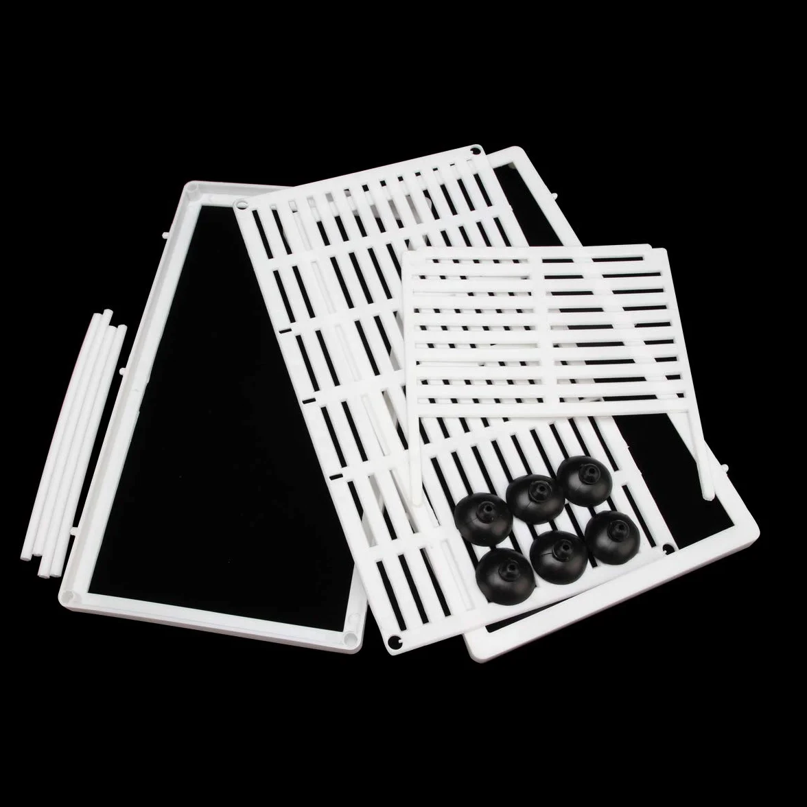SENZEAL Poissons d'aquarium Filet de Sélection Isolation Couveuse Incubateur Maille pour Fish Tank Bébé Poisson avec Pipette - Grand