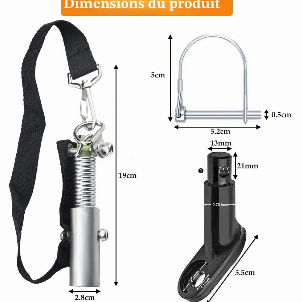 Attelage Remorque Vélo en Acier Adaptateur Connecteur