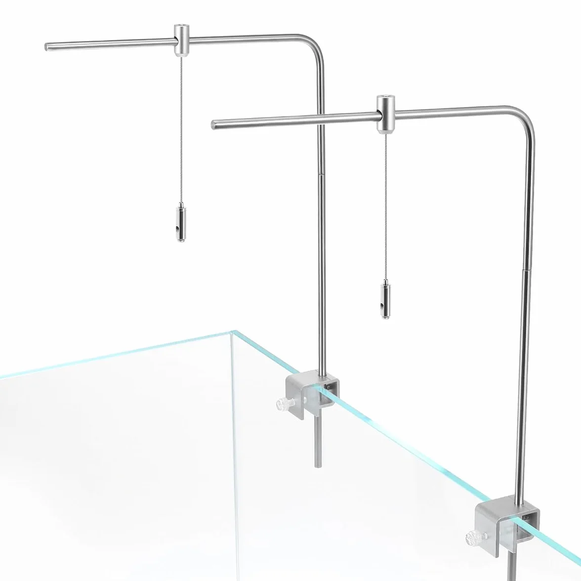 Support de suspension pour éclairage d'aquarium en alliage d'aluminium argenté