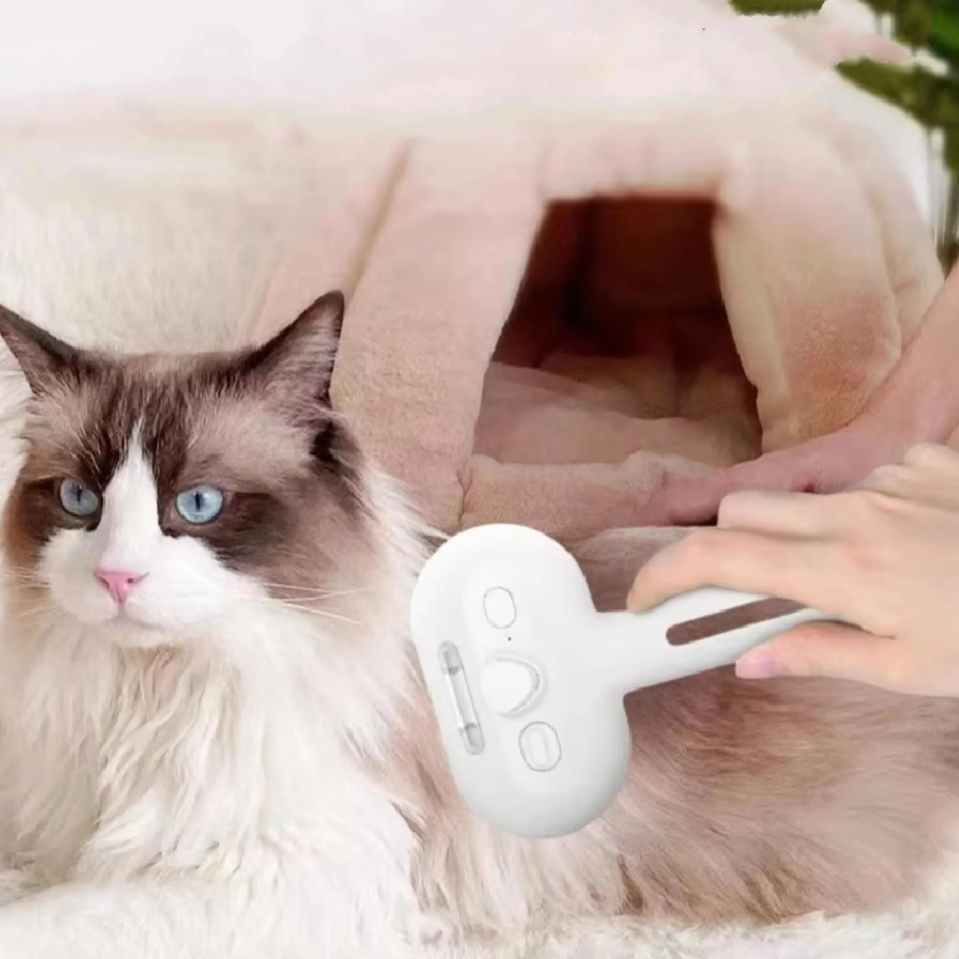 GROOMSY Brosse à vapeur rechargeable pour animaux de compagnie nettoyage pelage chiens chats