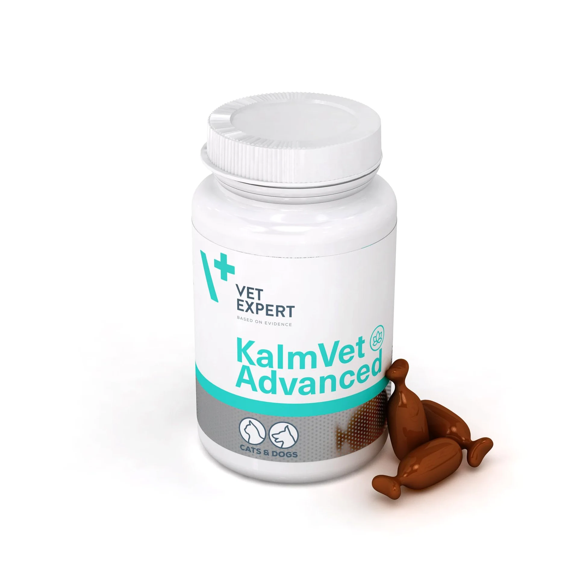 VetExpert KalmVet Advanced | 60 Capsules | Complément Alimentaire pour Chiens et Chats | avec Valériane & Tryptophane