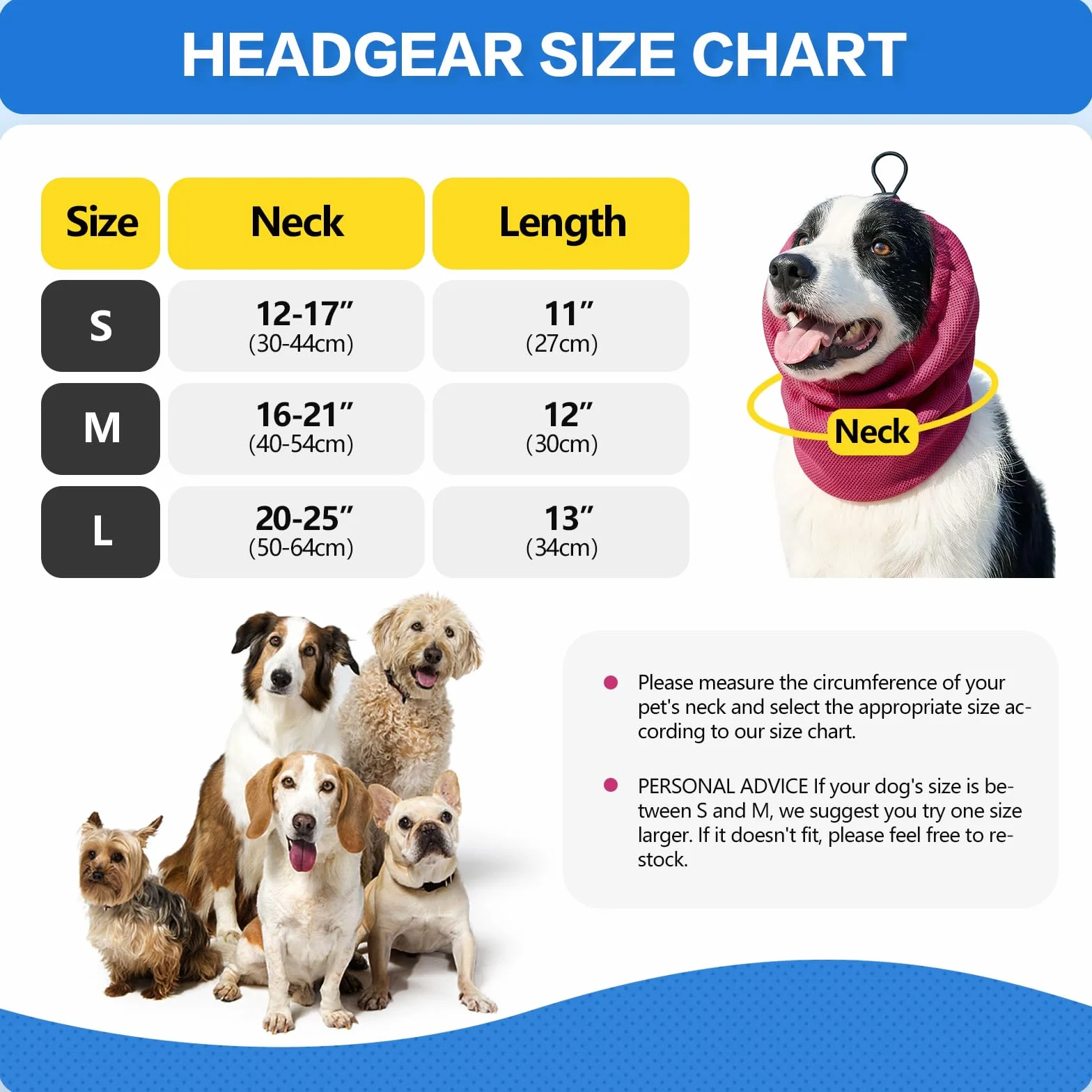 Cache Oreille Chien Snood Ete Empêche Gratter Points Suture Maintient Pansements Oreille Rouge rosé M