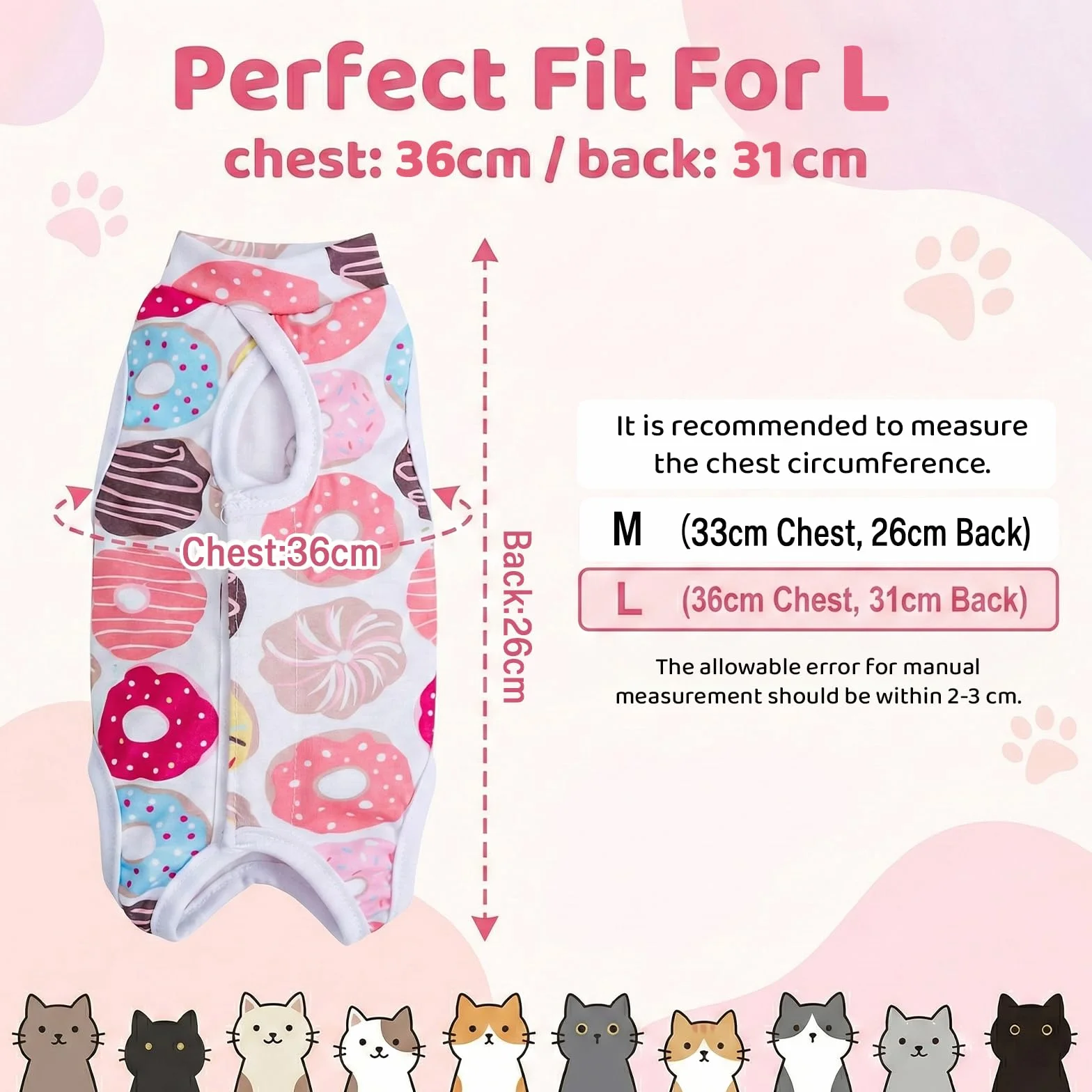 Body de Protection Post-Chirurgie pour Chiens et Chats Taille L