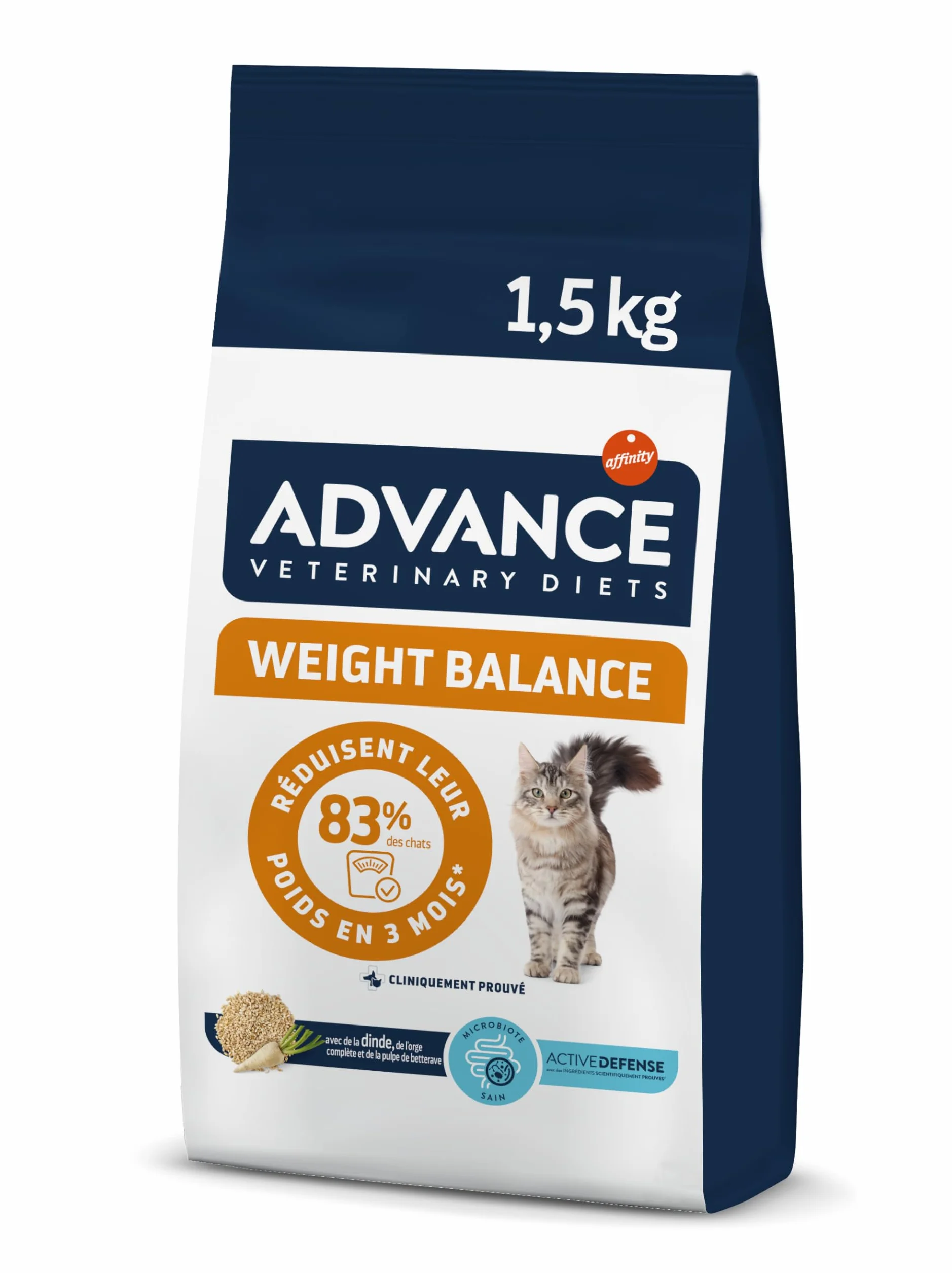 Advance Veterinary Diets Weight Balance Croquettes pour Chats surcharge pondérale 1,5kg
