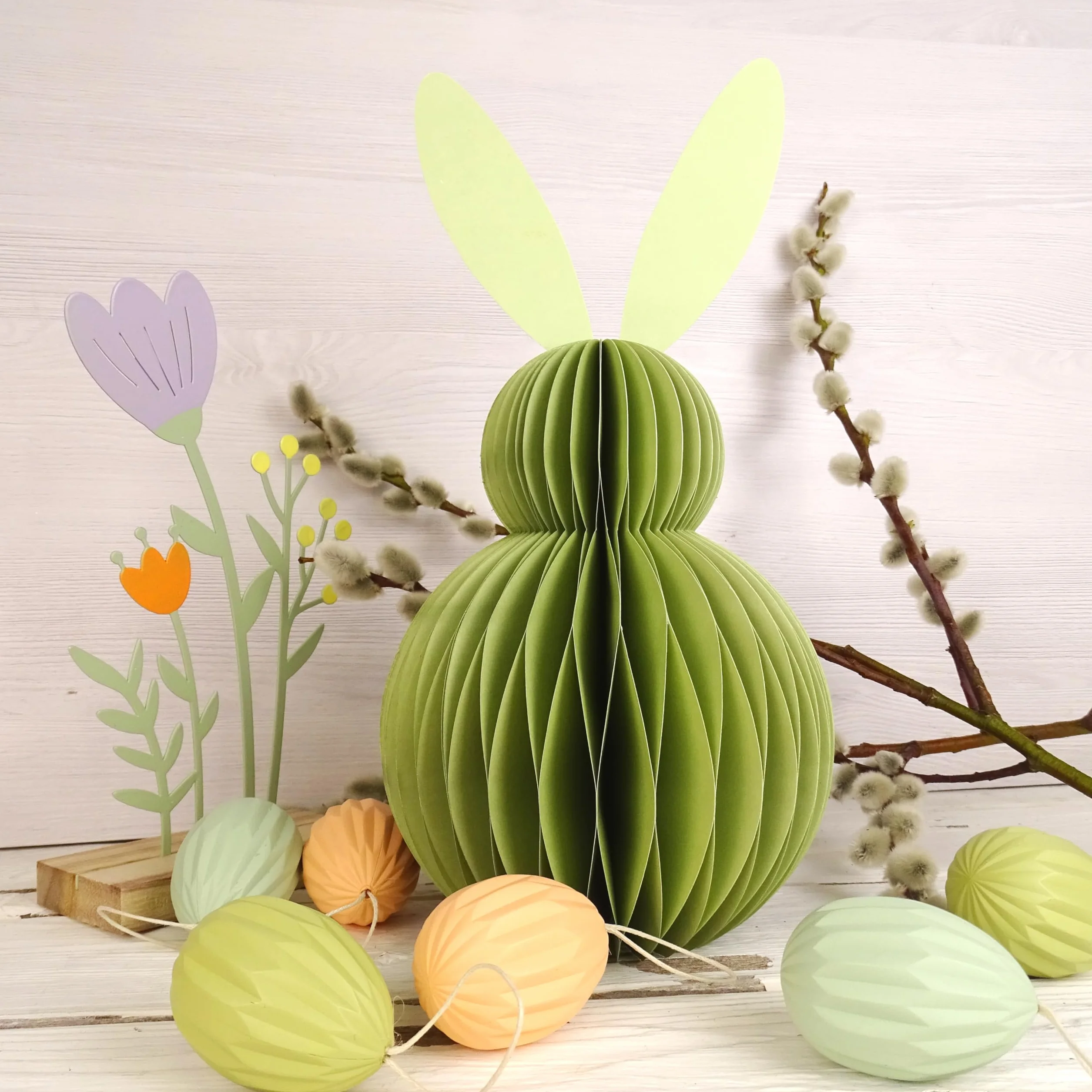 Logbuch-Verlag Figurines Fleurs Métal MDF 12x6x23,5 cm Décoration Printemps Florale Rebord Fenêtre