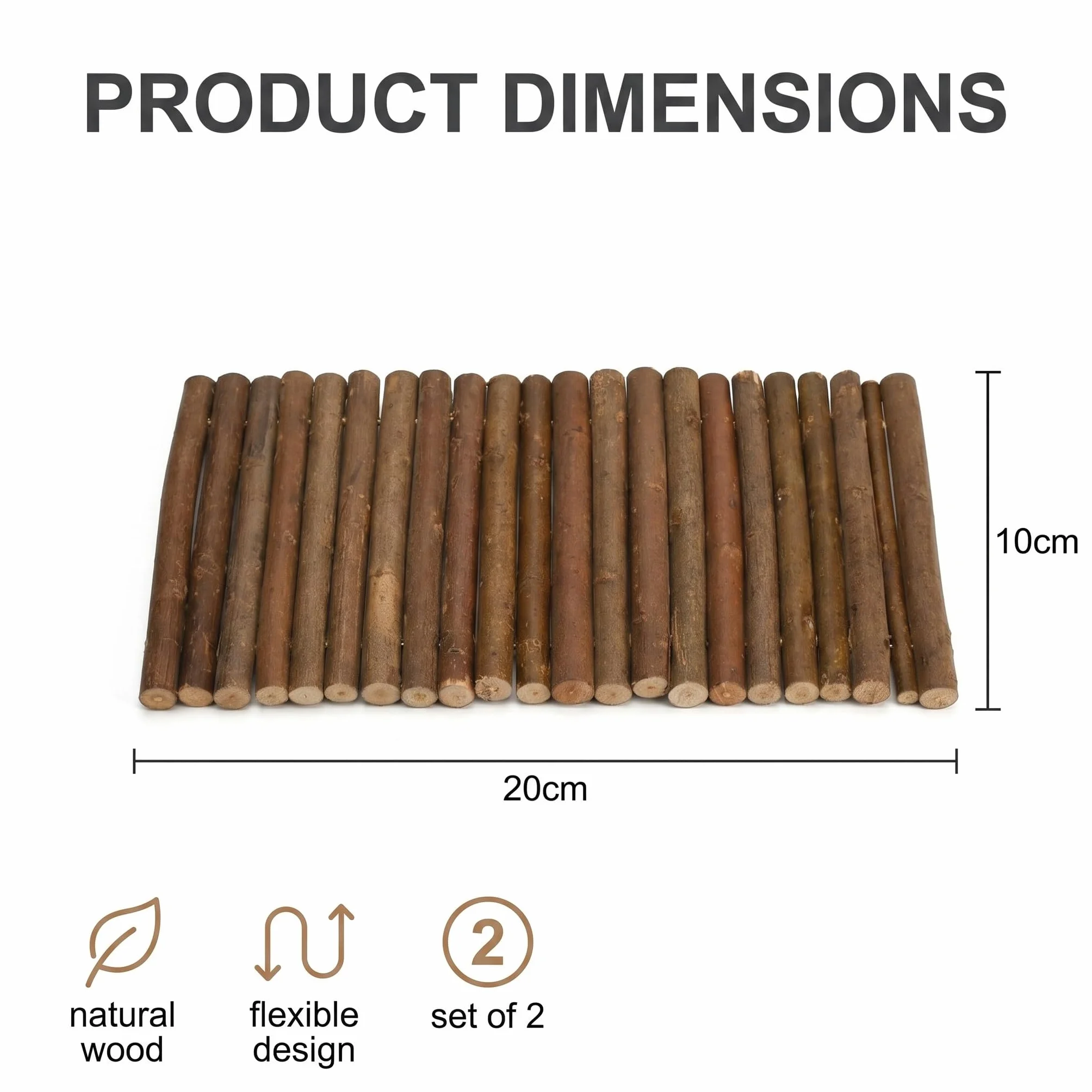 Ponts en bois de saule pour hamster 10*20 cm - Jouet pour rongeurs