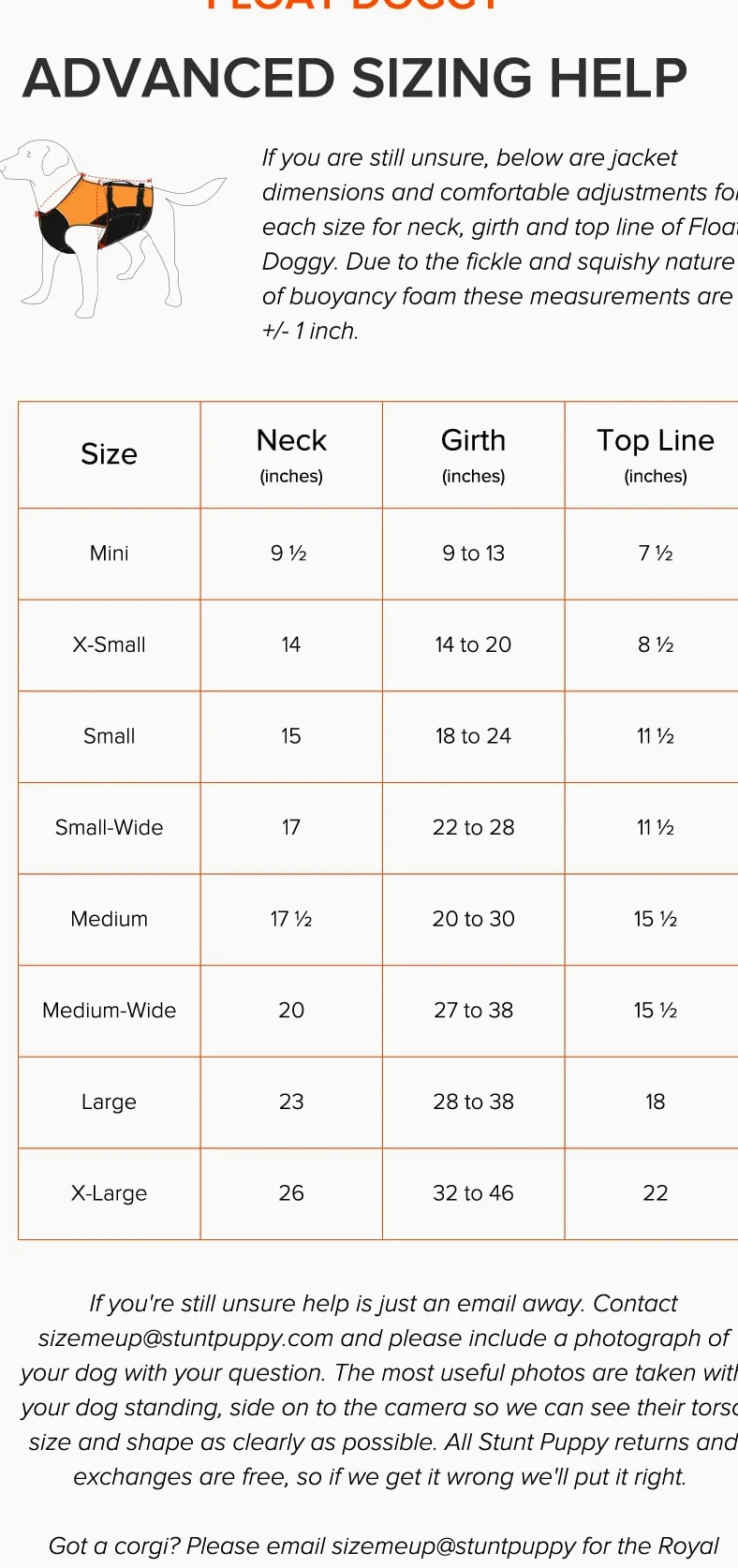 Stunt Puppy Float Doggy Gilet de sauvetage ergonomique pour chien, design breveté pour un ajustement sûr, taille S, bleu
