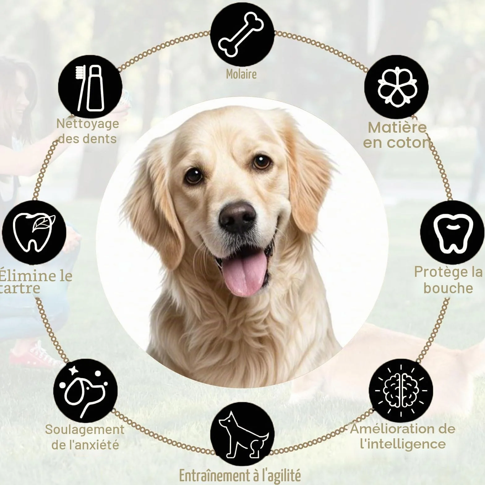 Corde Chien Jouet pour Chien Indestructible Jouets a Mâcher Robustes 400g