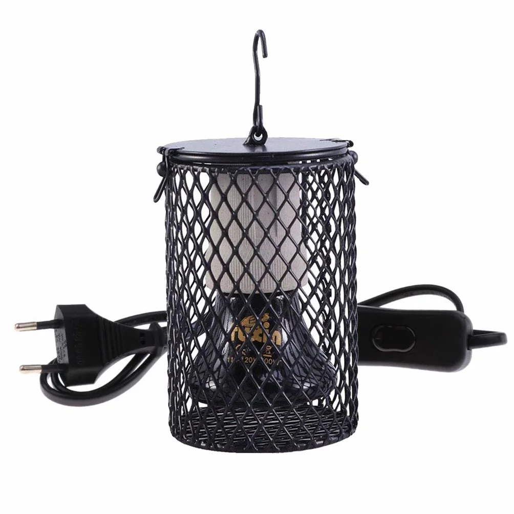 POFET Reptiles Lampe chauffante en céramique 75W avec Garde pour Tortue Lézard Serpent Dragon Barbu
