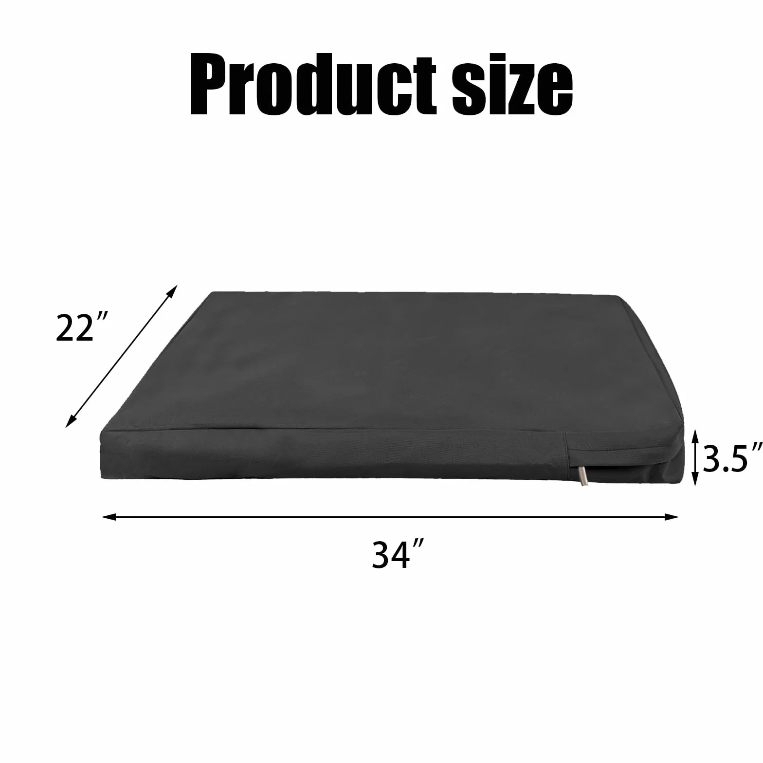 Housse de lit pour chien imperméable lavable amovible avec fermetures éclair