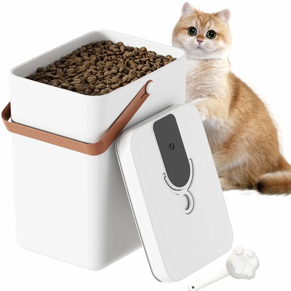 NIERBO Récipient de nourriture pour animaux de compagnie - 13 l - Boîte de rangement hermétique avec pelle - Pour chats et chiens