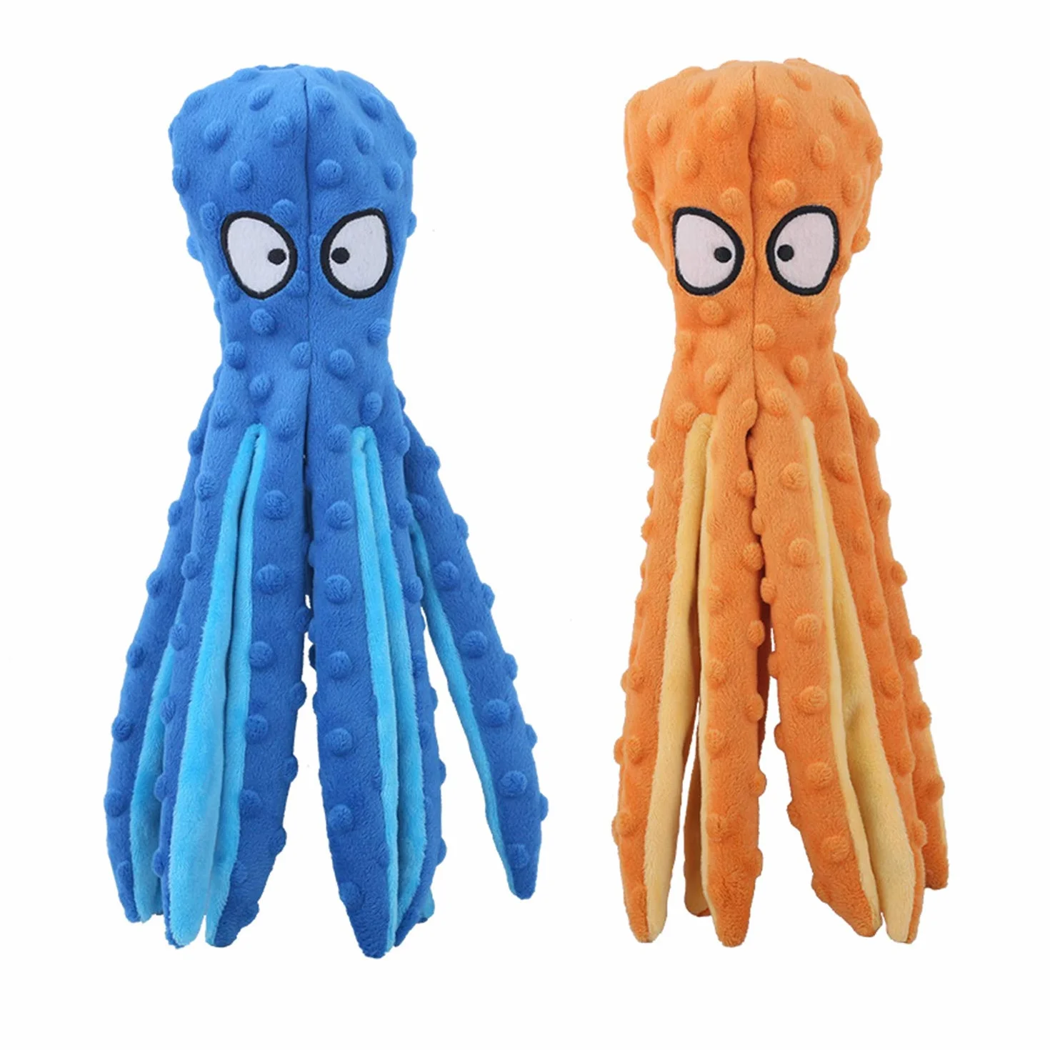 Jouets Sonores en Peluche pour Chiens Hotype, Jouets à Mâcher Non Farcies, Paquet de 2, Poulpe