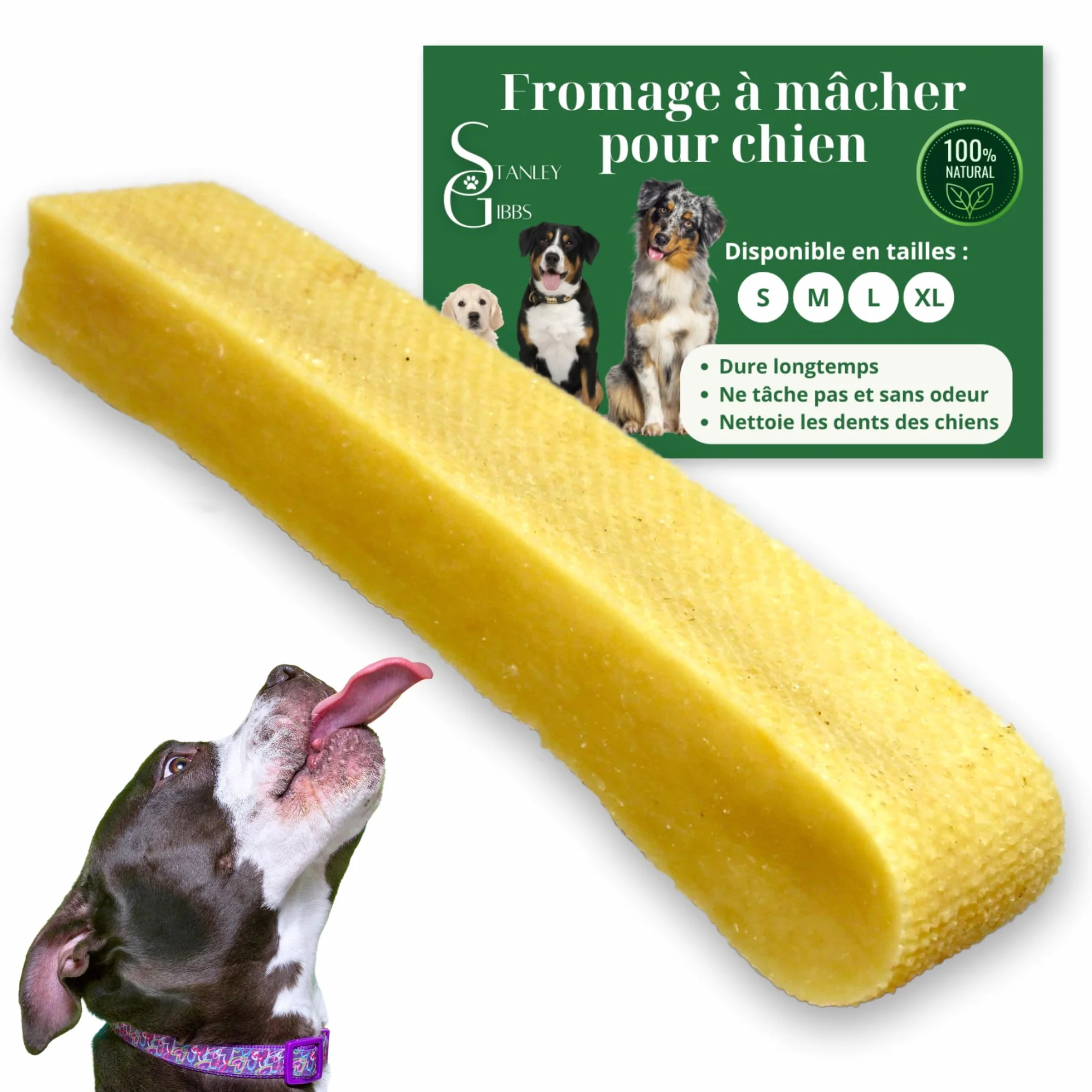 Friandises au Fromage de Yak pour Chien Os à mâcher Himalaya Soin Dentaire Taille XL