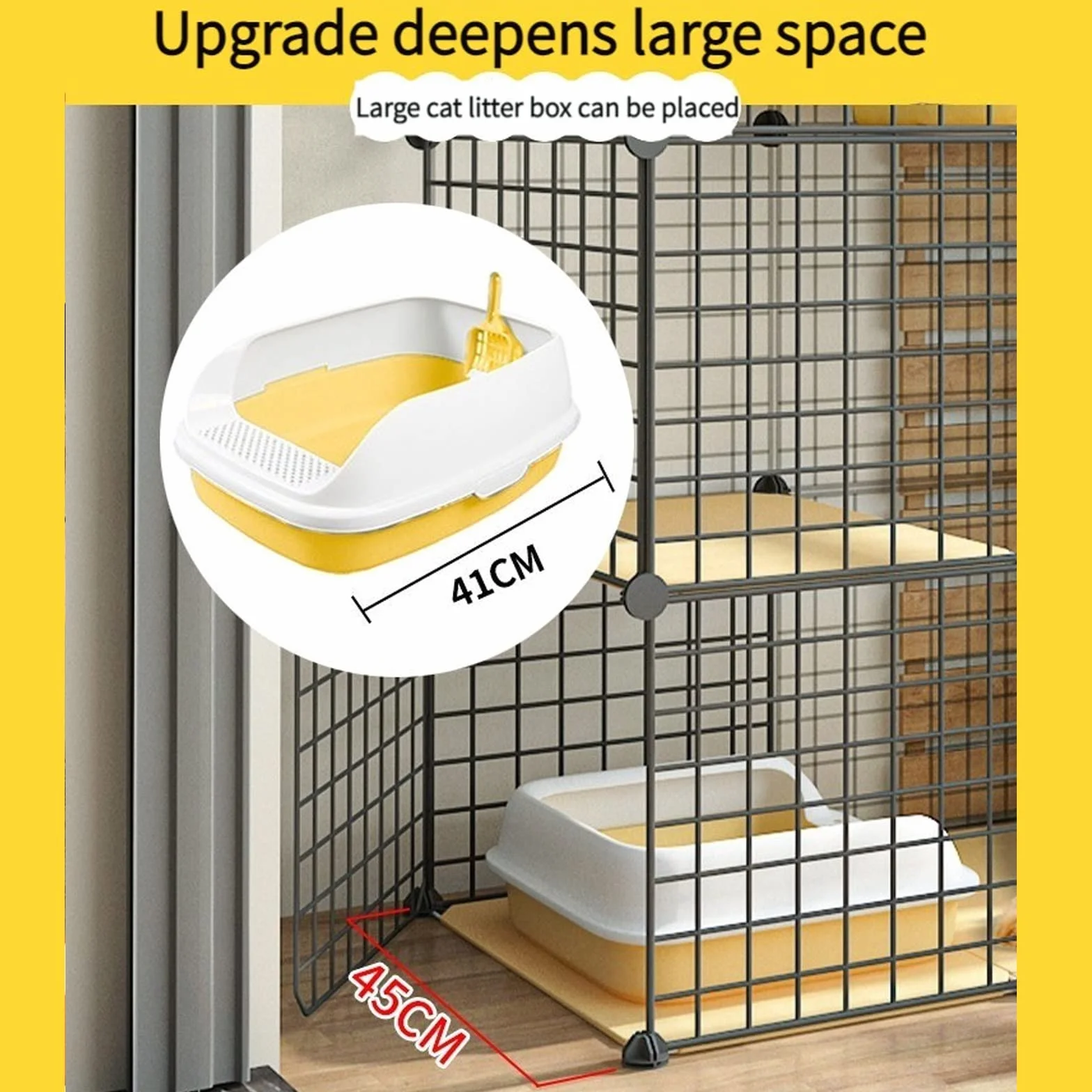 Cage Chat Pliable XXL 75x39x73cm pour Intérieur Extérieur Balcon