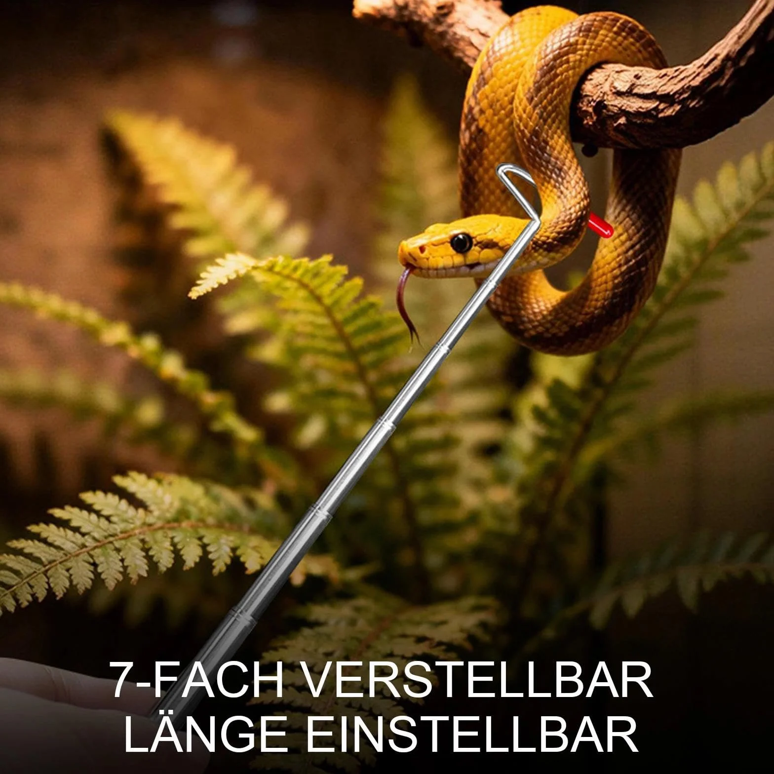 Crochet de serpent rétractable en acier inoxydable argenté
