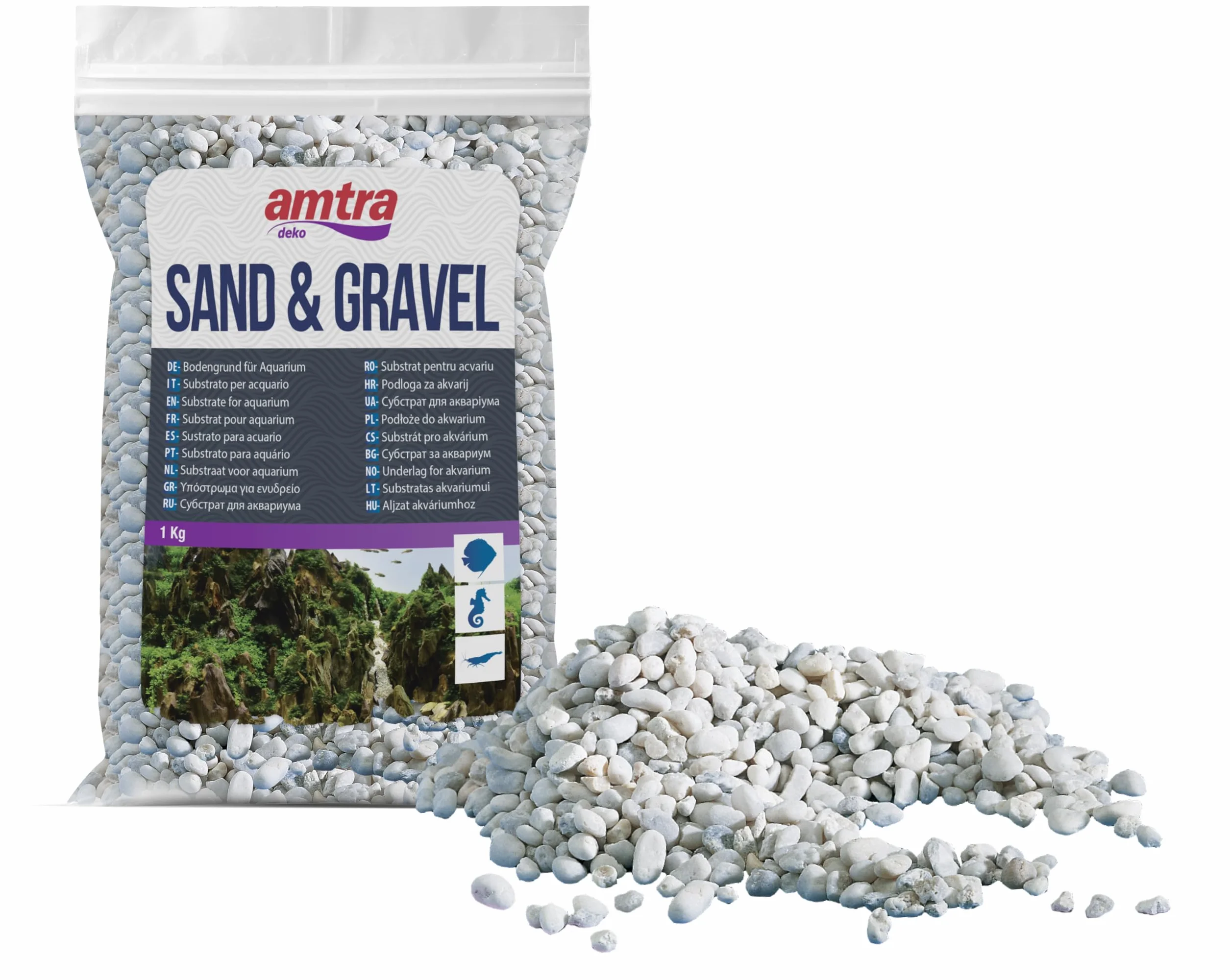 Amtra WAVE Noa Gravier Gros Aquariophilie 1 kg