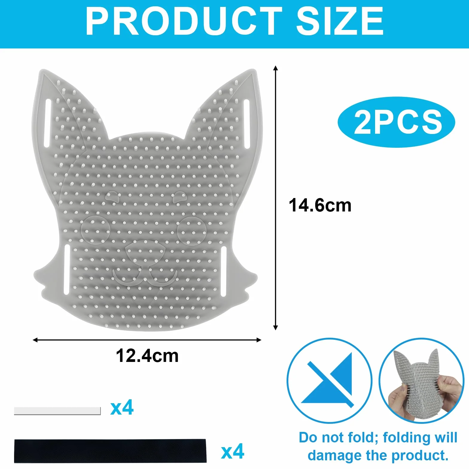 Grattoir Chat Brosse Toilettage Chien Massage Mural Accessoire Chats Interieur Gris