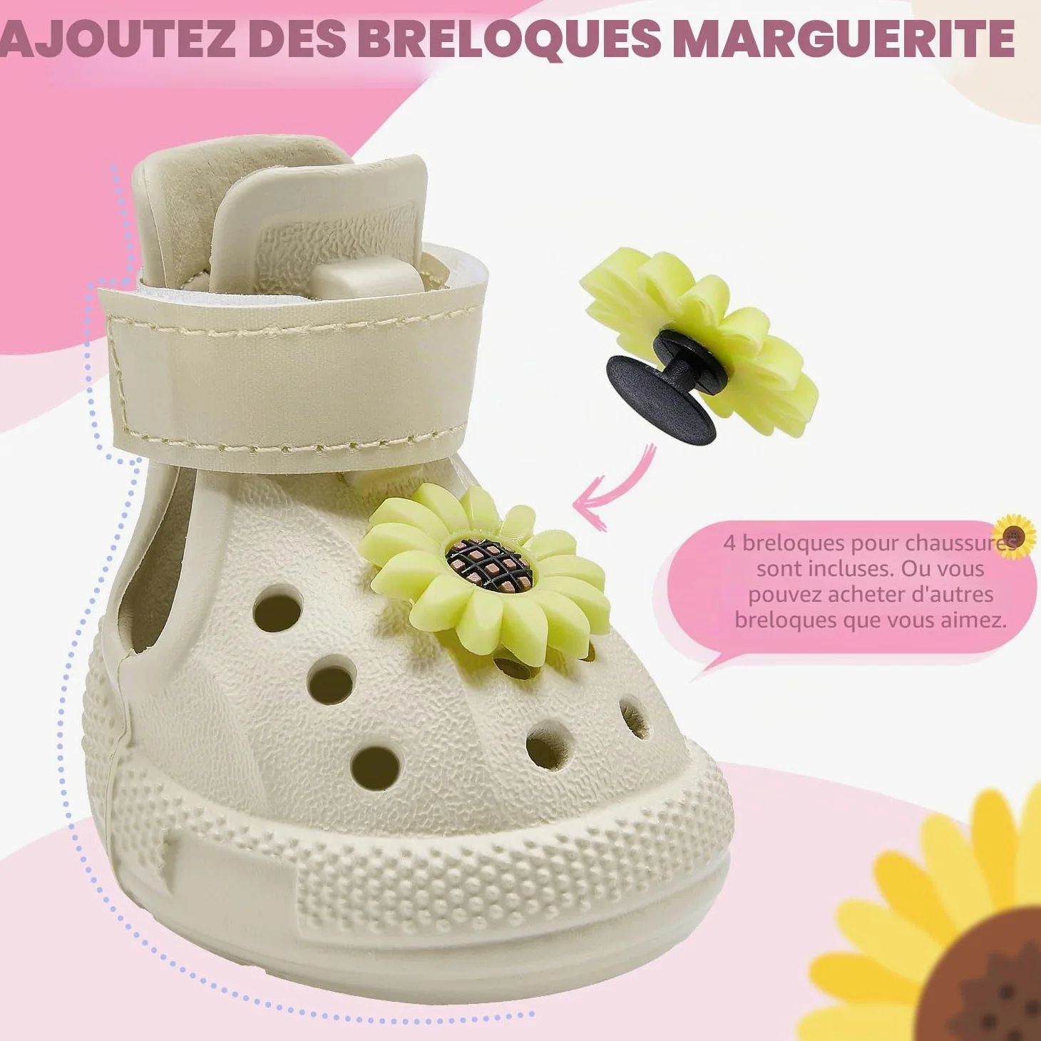 SlowTon Chaussures pour Chiens pour pavé Chaud, Sandales pour Chiens Respirantes antidérapantes avec Bandes réfléchissantes, faciles à Mettre et à enlever, faciles à Nettoyer