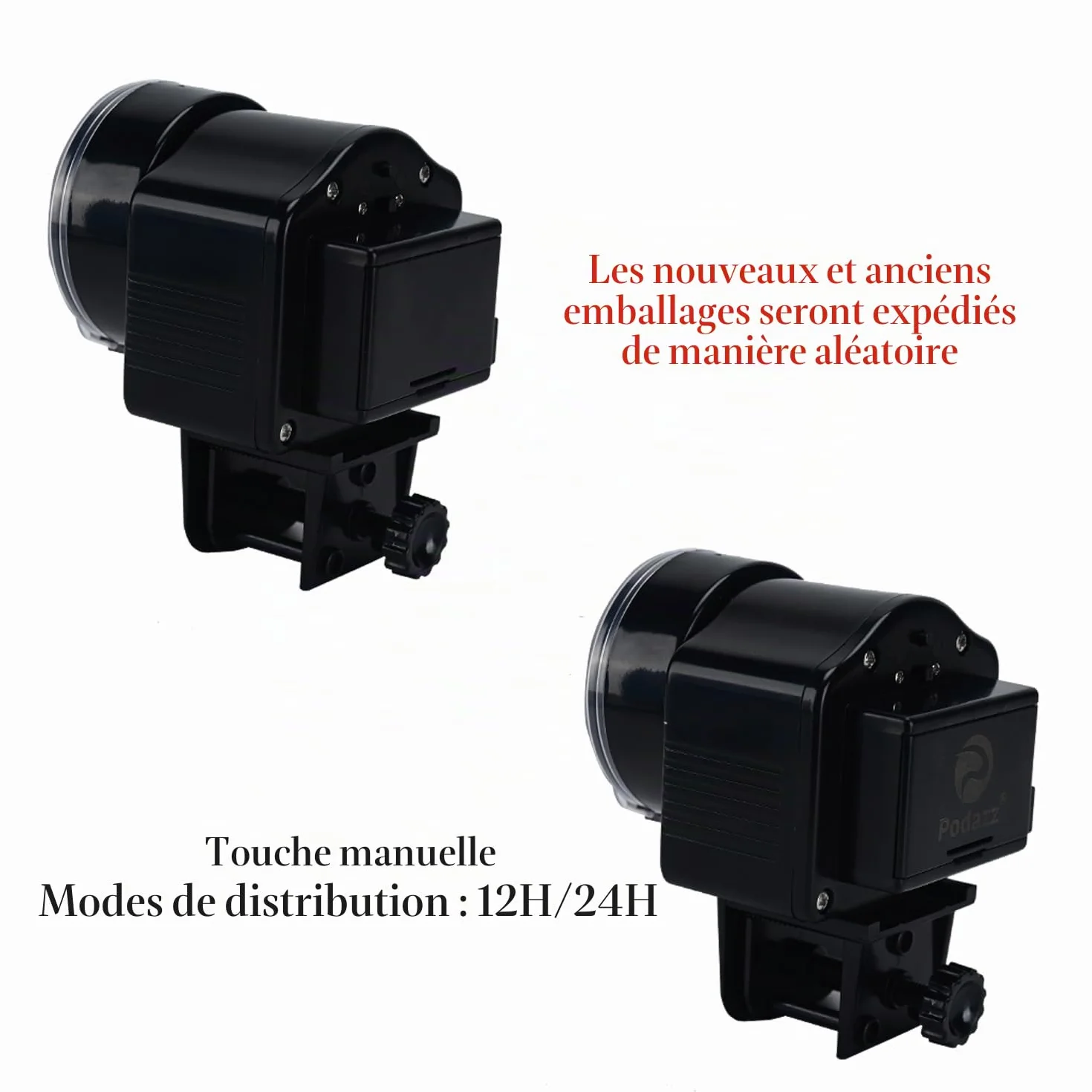 Podazz Distributeur automatique de nourriture pour poissons Mangeoire aquarium minuteur AF-2003D