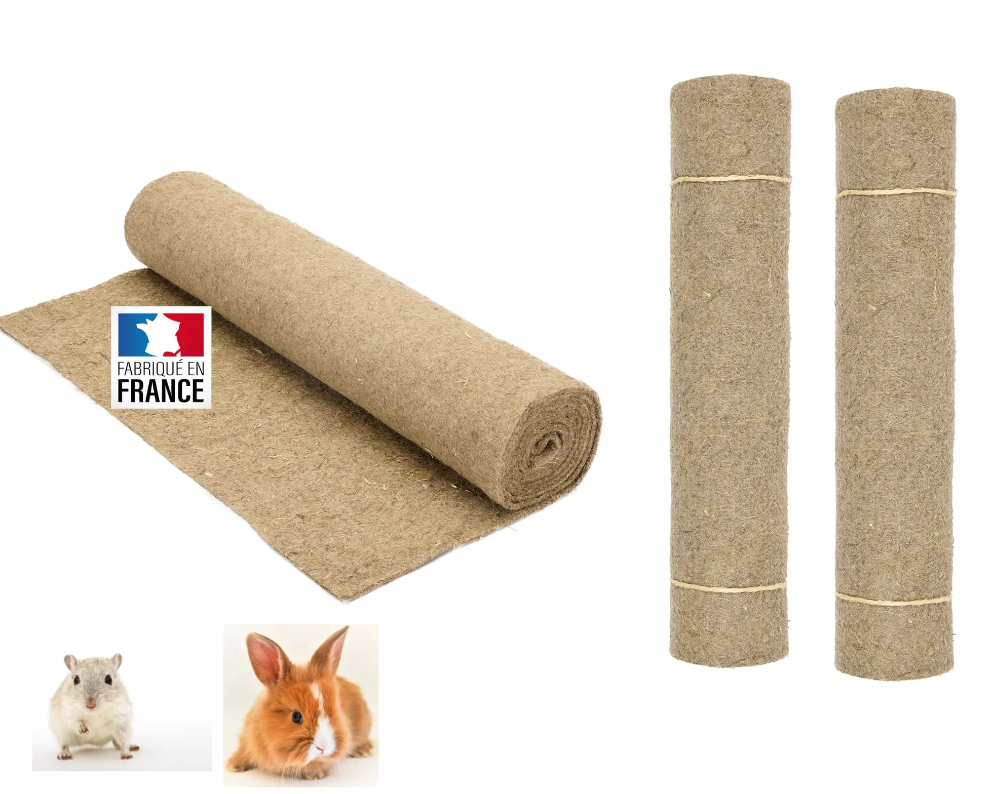 La Cordeline Tapis Litière Chanvre Naturel 40 x 100 cm Premium 1000g/m²