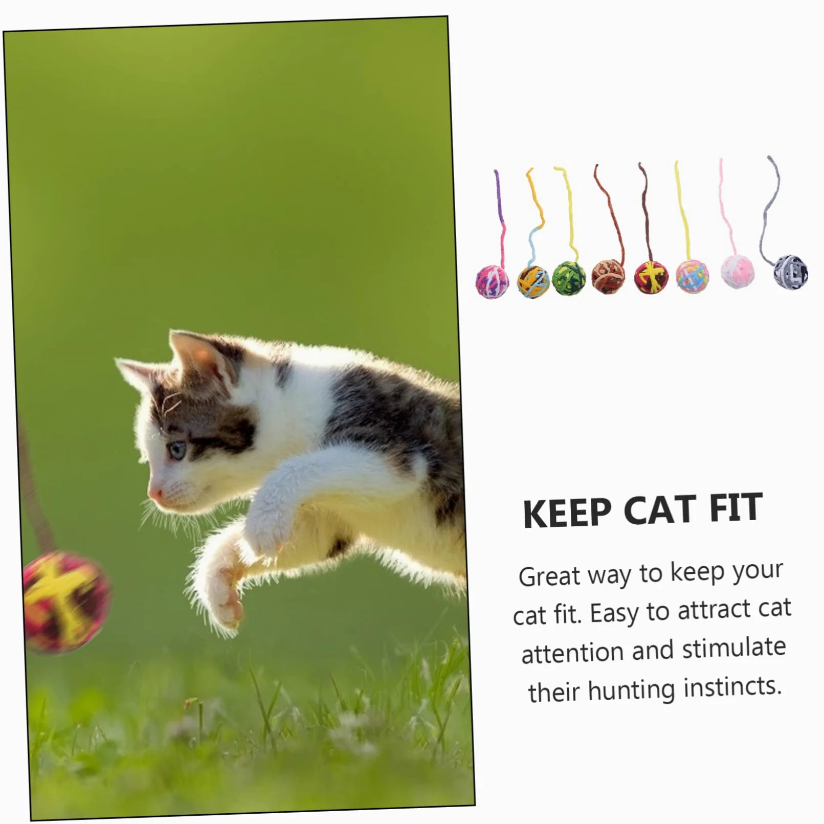 POPETPOP 24pièces Boules De Colorées avec Clochette Jouets Interactifs pour Chats pour Jeu De Votre Animal