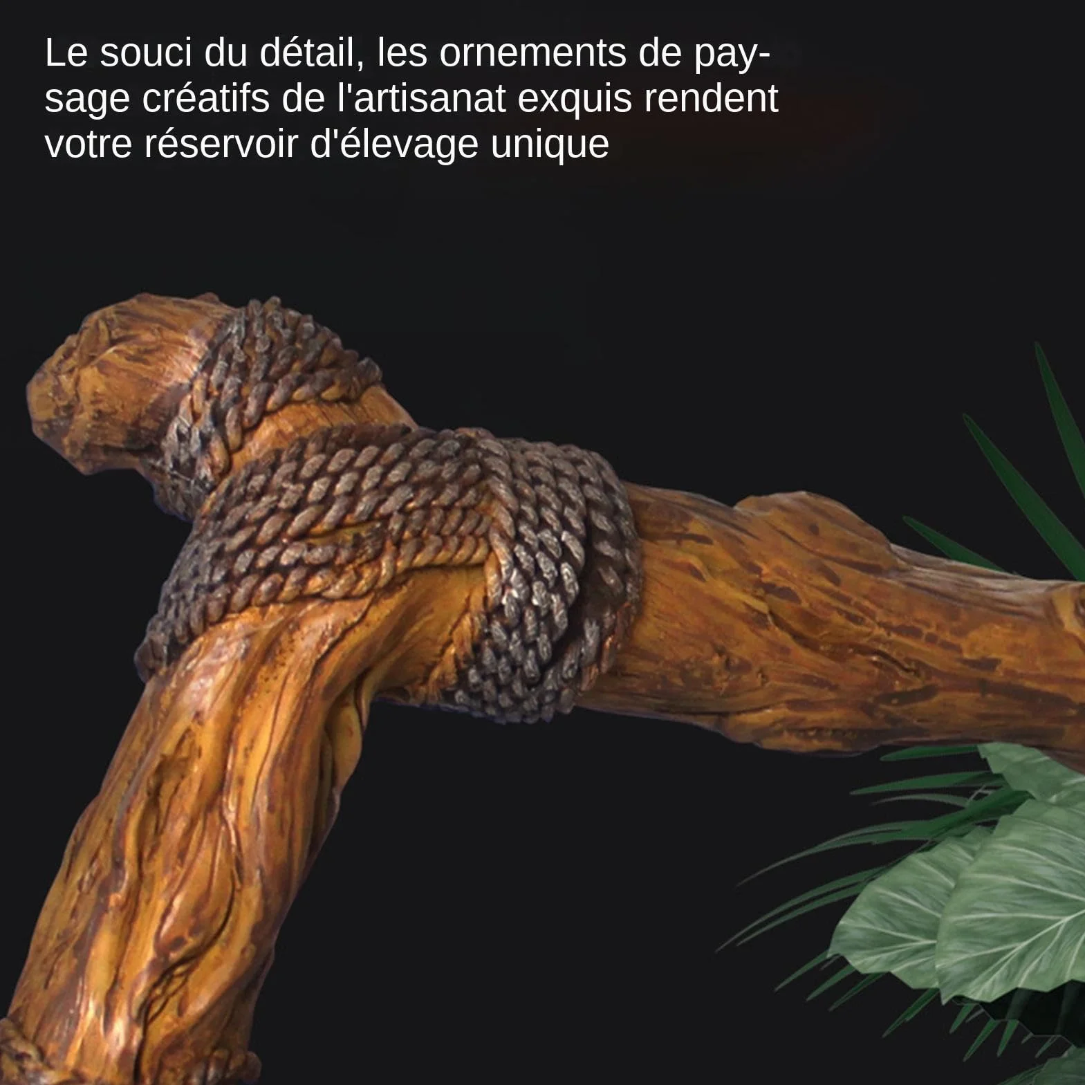 Branches de Bois Épaisses pour Reptile – Décorations d'Habitat de Serpent, Branches Grimpantes de Terrarium en Bois, Ornement de Tronc d'Arbre
