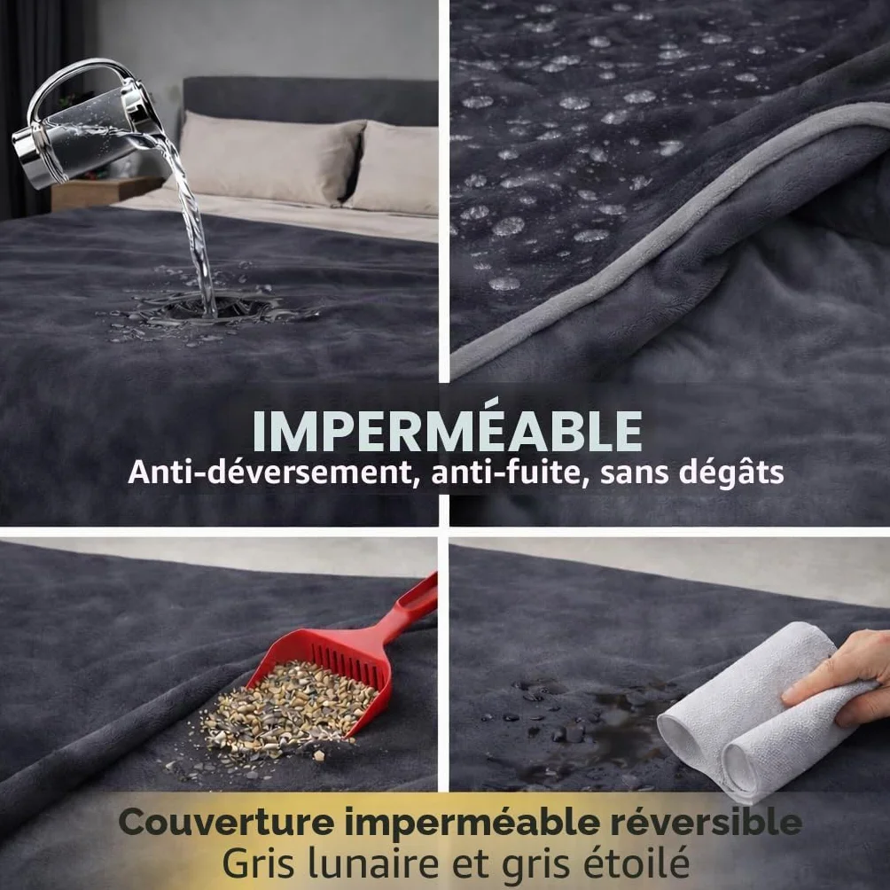 Couverture Imperméable Anti Pipi Chat Protege Canape