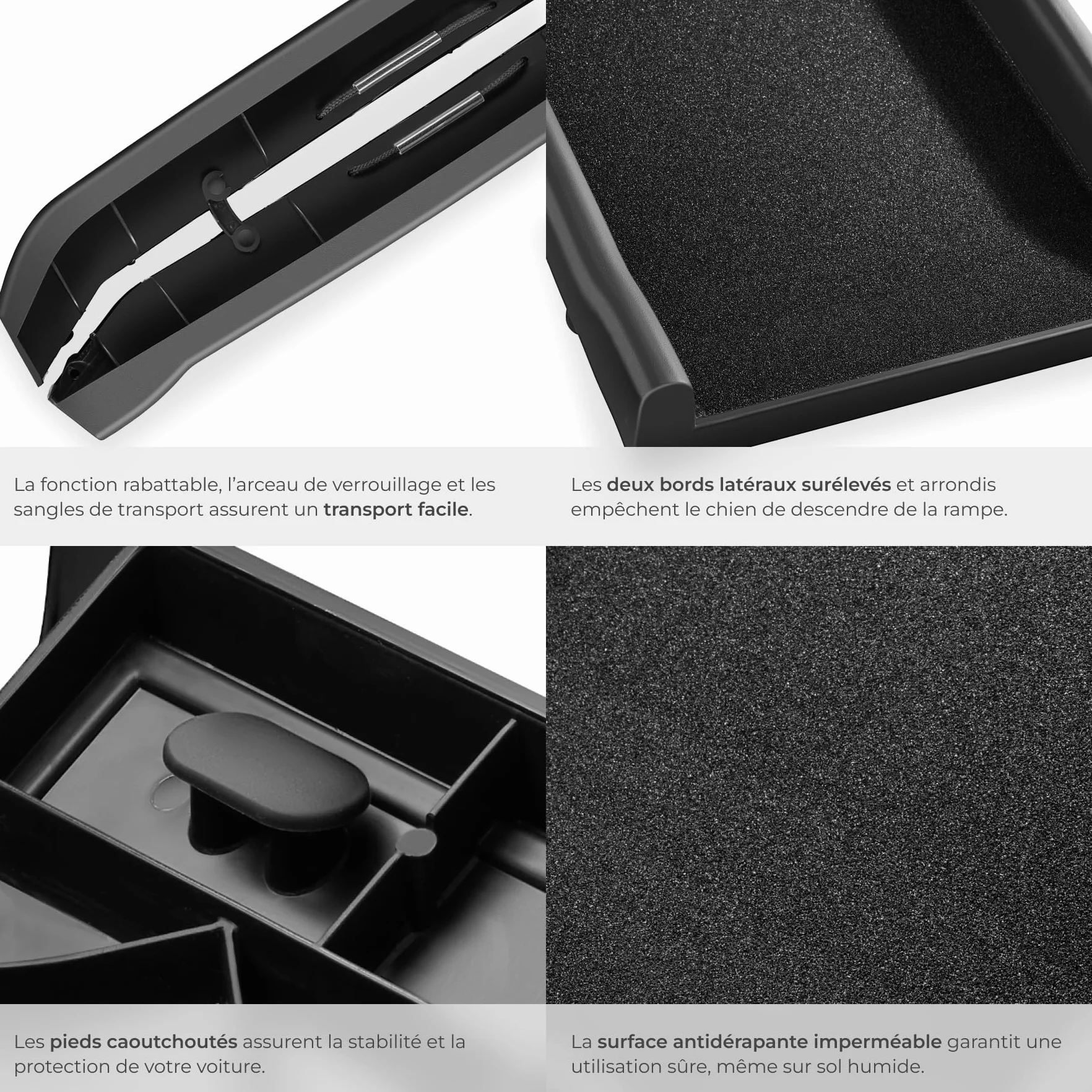 Tectake Rampa Pliable Antidérapante Escalier Voiture Canapé Coffre Max 90 kg
